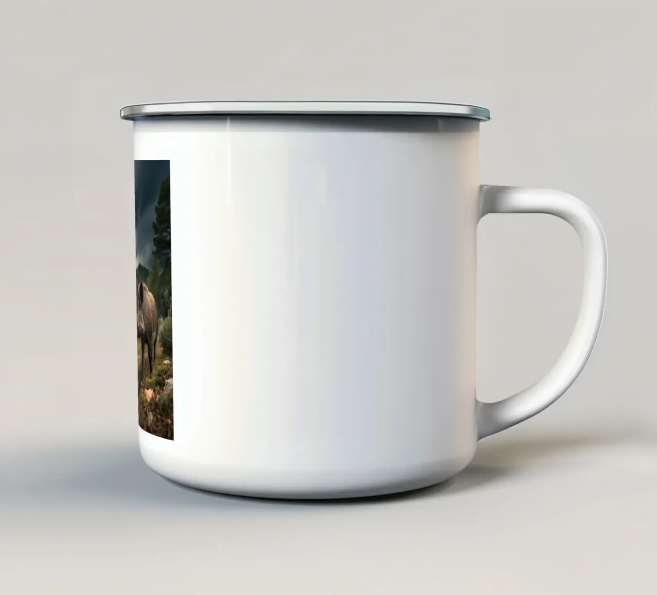 Sanglier tazza in smalto da Art-Travel