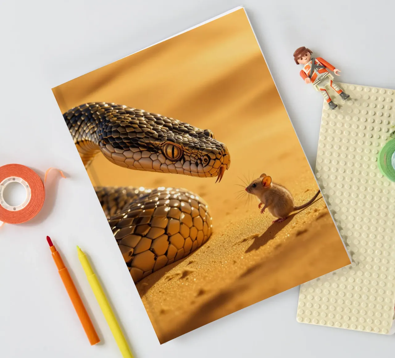 The Cobra and the Desert Marsupial Mouse notebook by Art-Travel