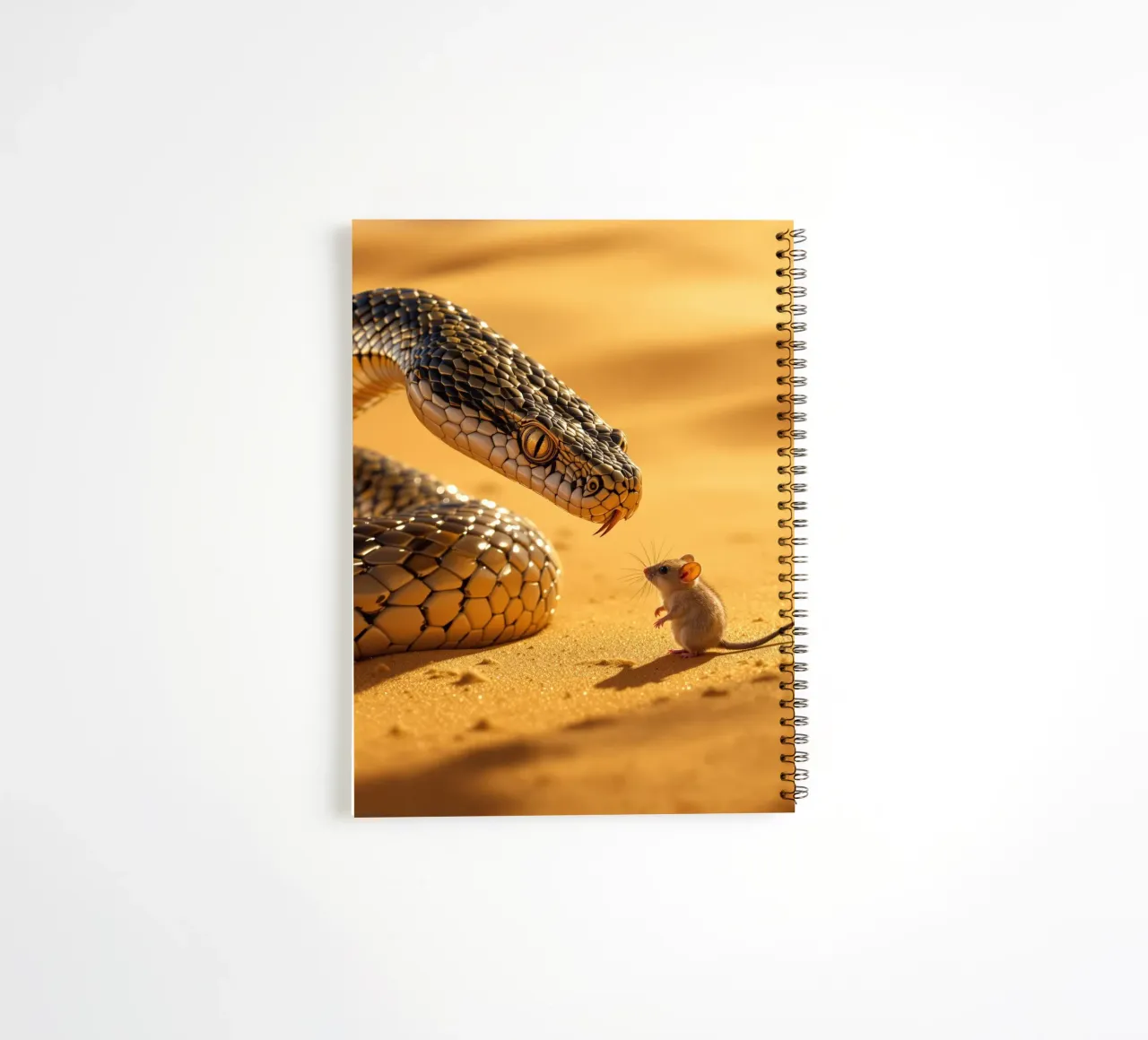 The Cobra and the Desert Marsupial Mouse spiral notebook by Art-Travel