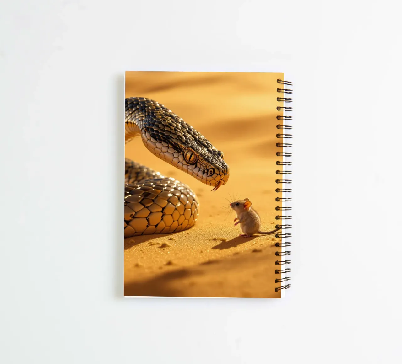 The Cobra and the Desert Marsupial Mouse spiral notebook by Art-Travel