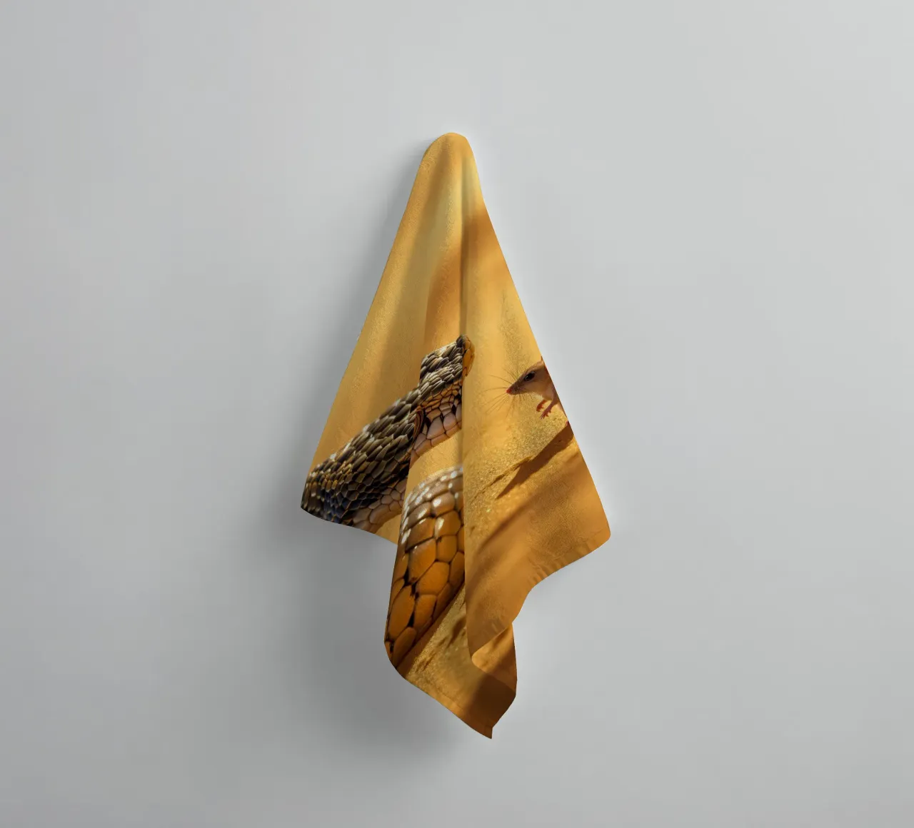 The Cobra and the Desert Marsupial Mouse towel by Art-Travel