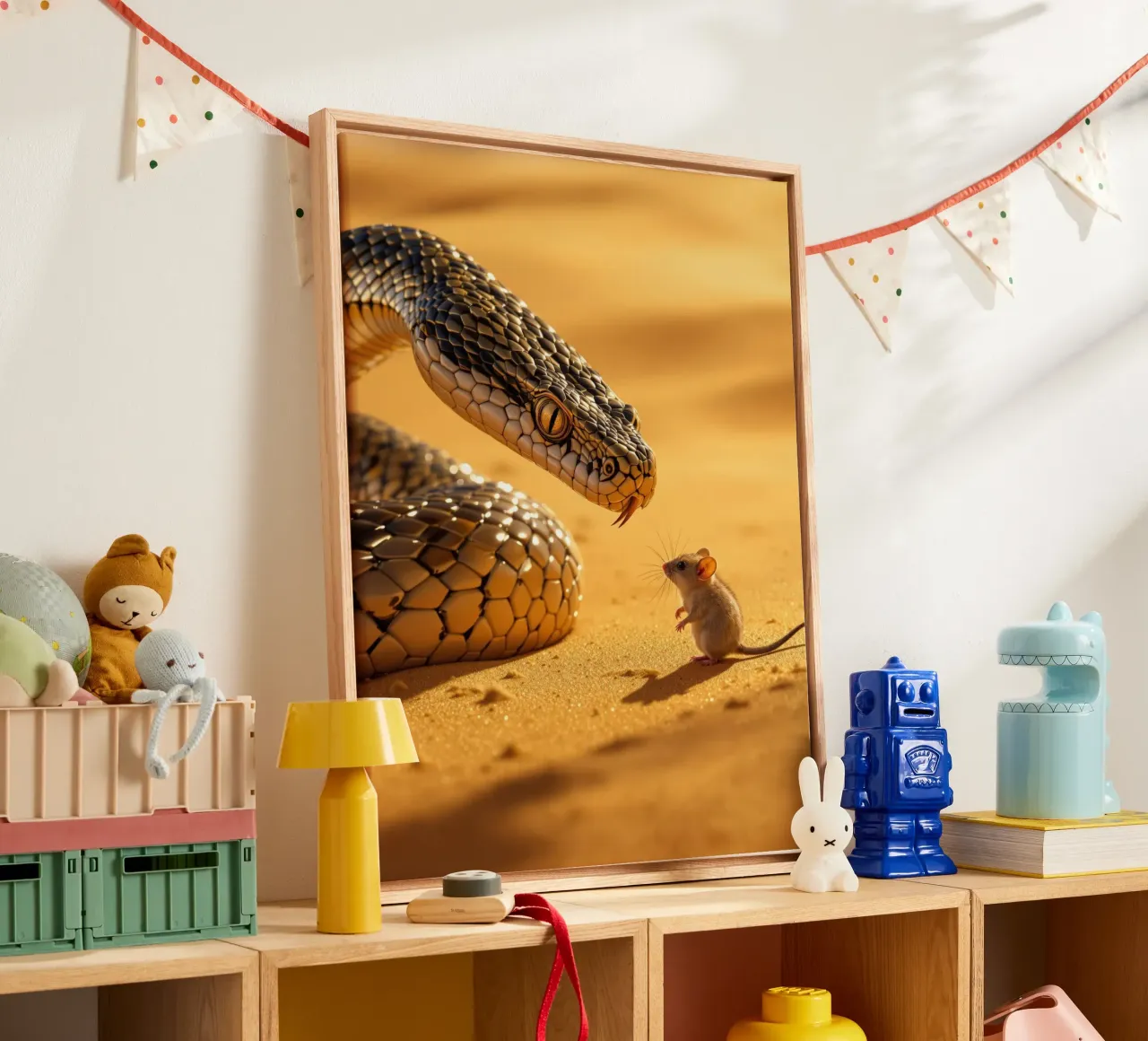 The Cobra and the Desert Marsupial Mouse canvas by Art-Travel