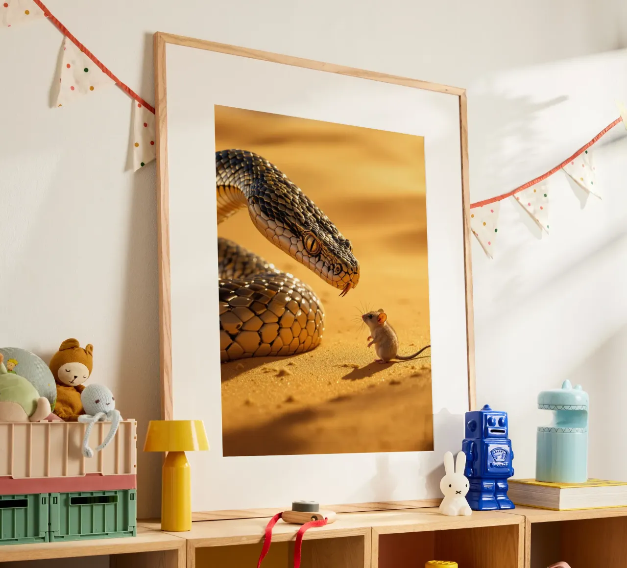 The Cobra and the Desert Marsupial Mouse hahnemühle by Art-Travel