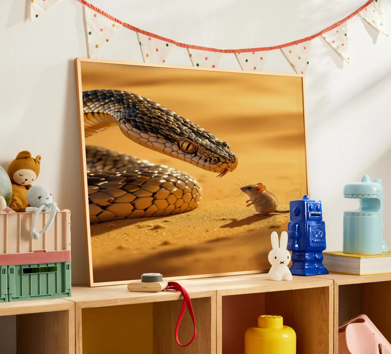 The Cobra and the Desert Marsupial Mouse hahnemühle by Art-Travel