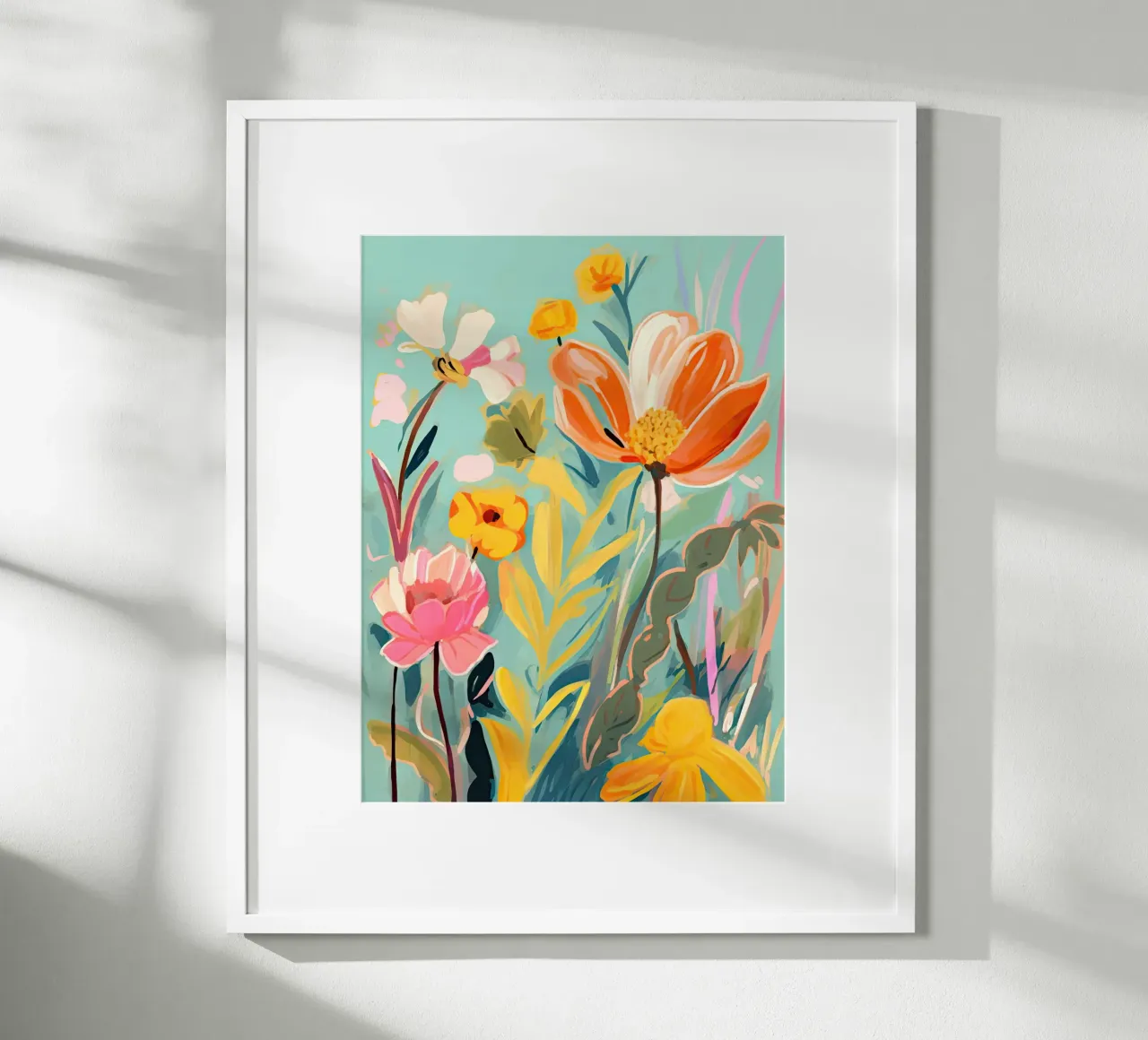 Giardino fiorito poster con telaio in alluminio da DaarbyN