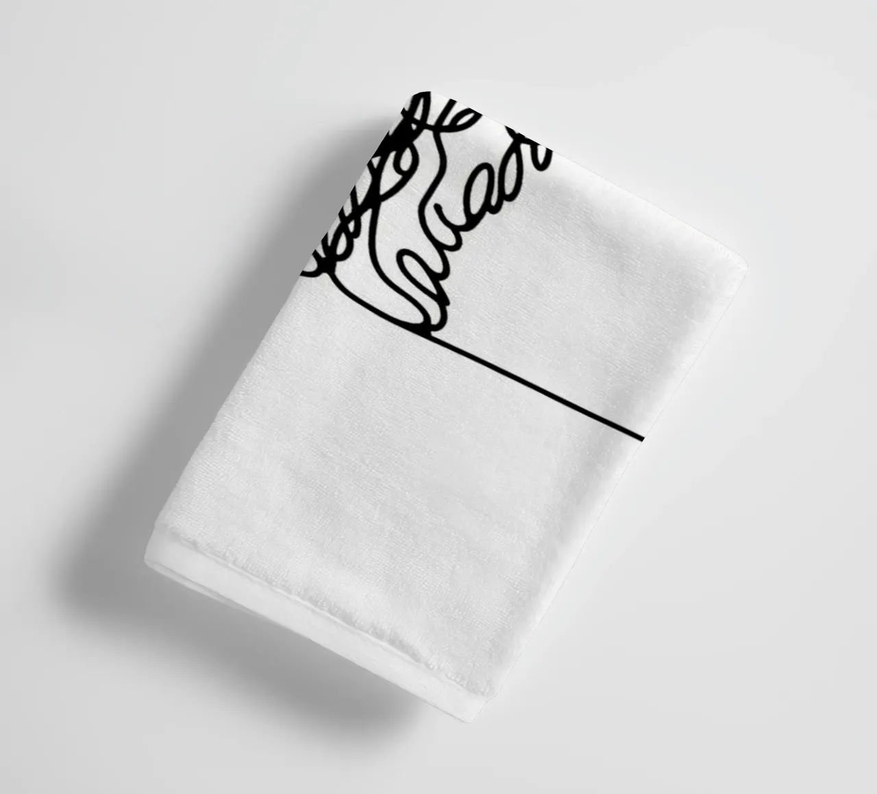 Chien Maltipoo Dessin au trait serviette de bain de WijdevenDesign