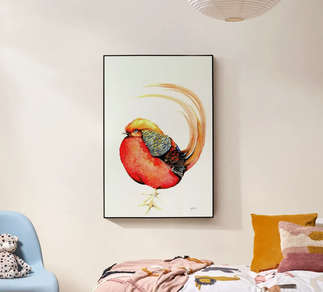 Phesant acrylic glass by Karolina Kijak