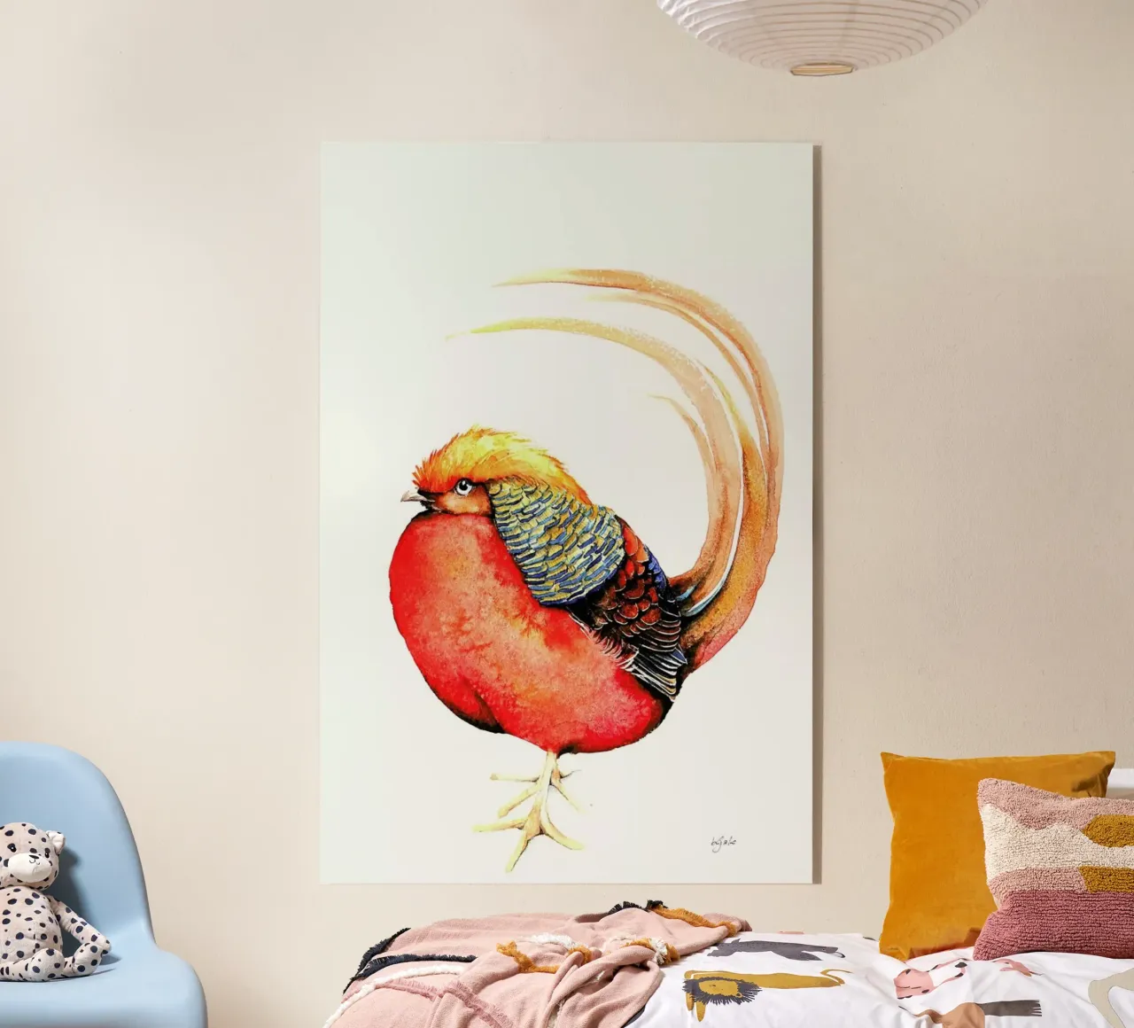 Phesant acrylic glass by Karolina Kijak