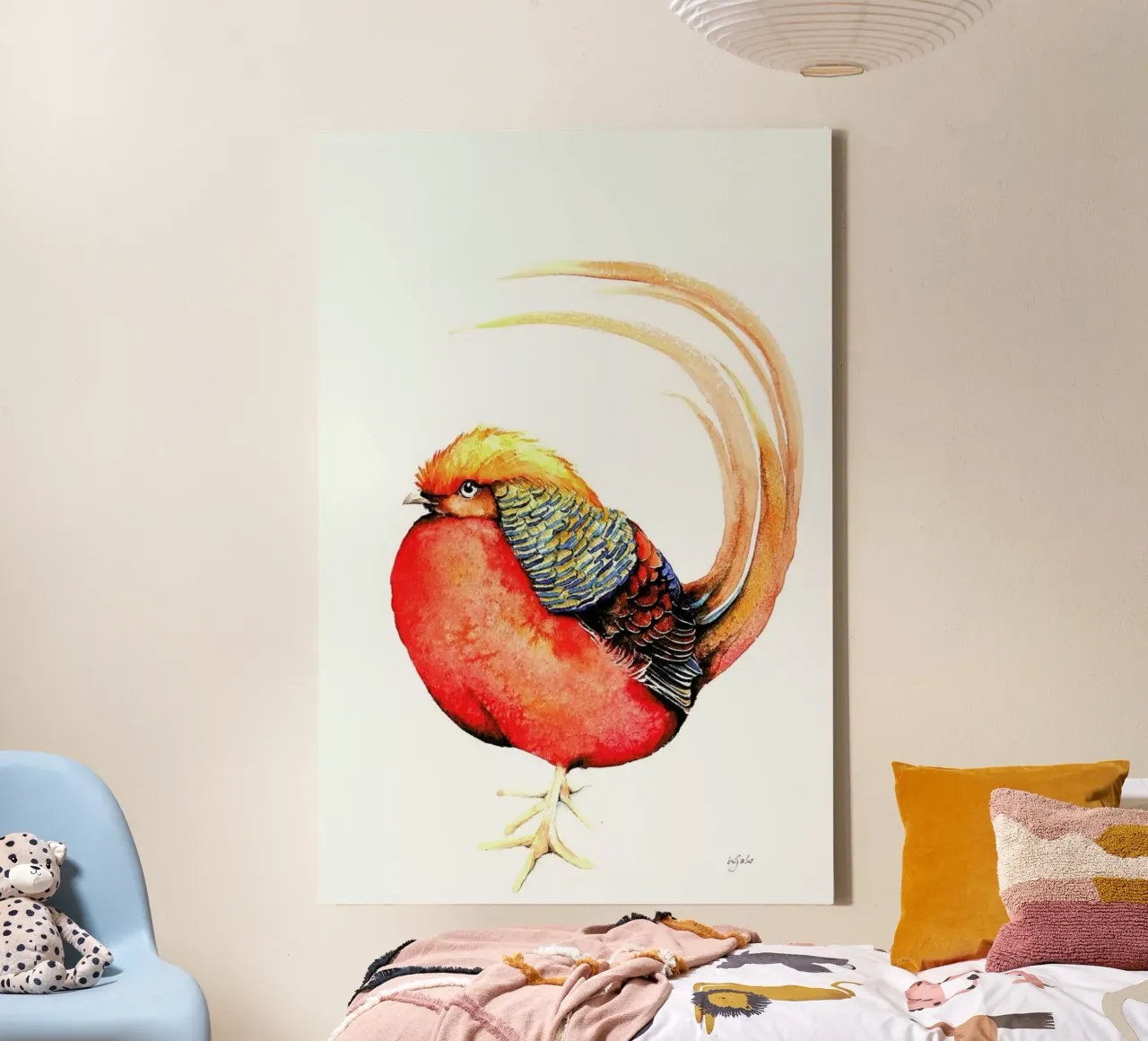 Phesant canvas met Baklijst van Karolina Kijak