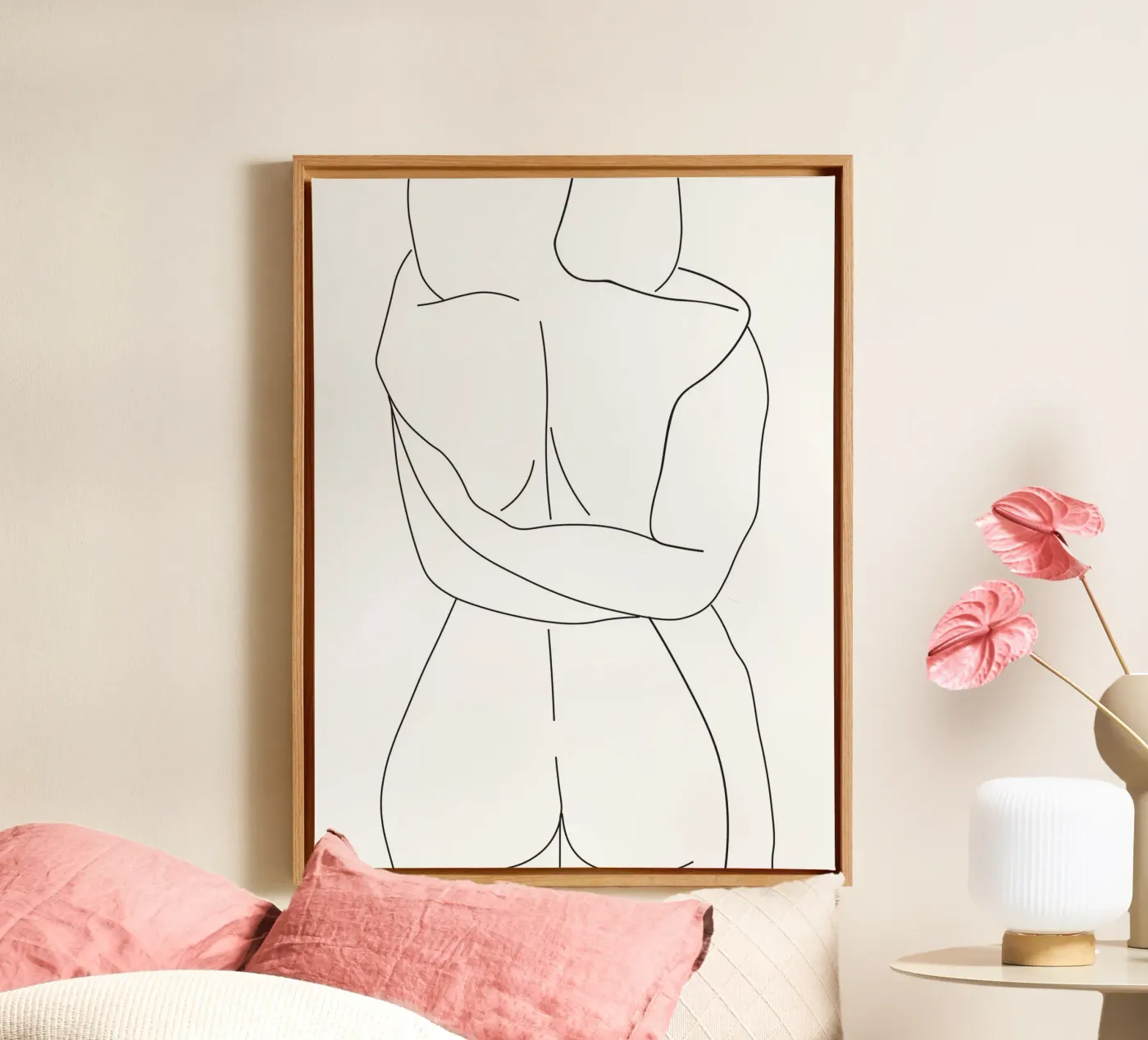 Lovers canvas by Urban Art Draw