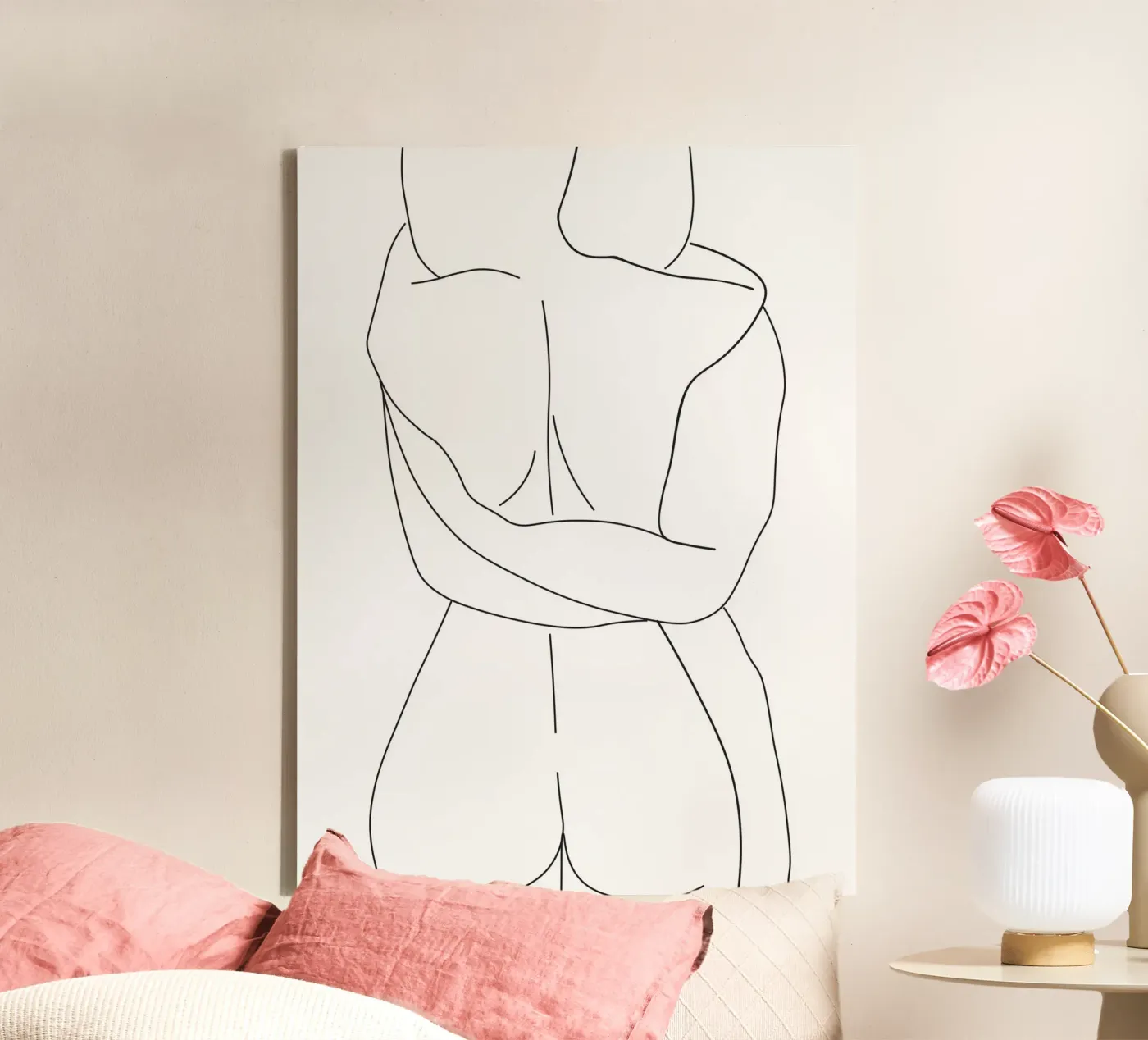 Lovers canvas by Urban Art Draw