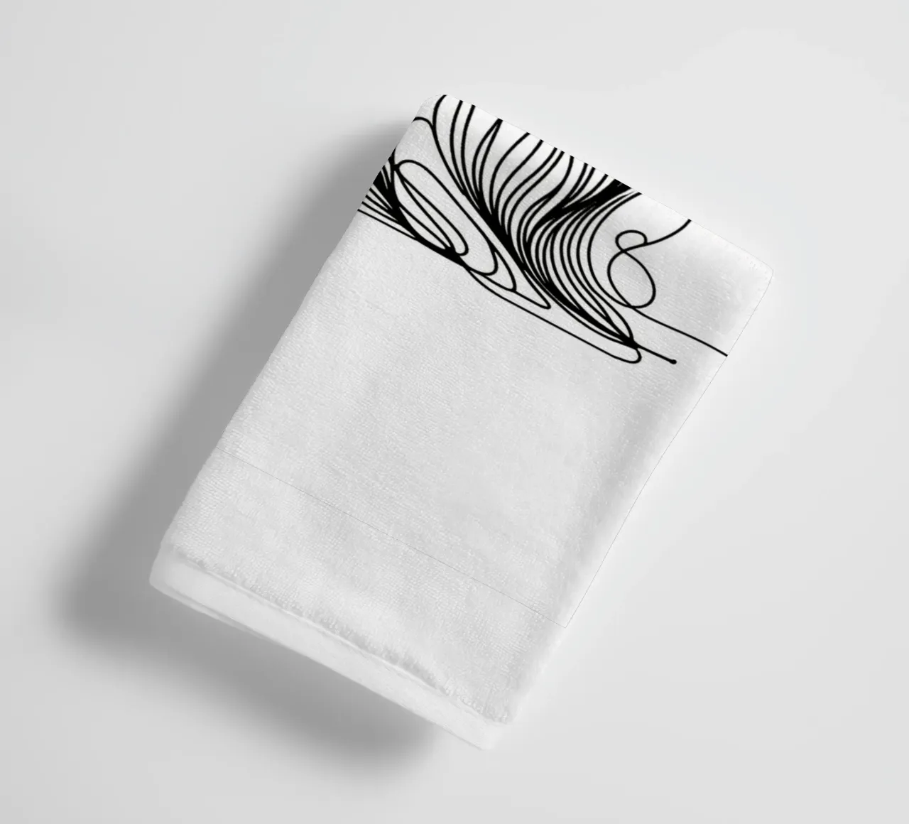 Chien pékinois Dessin au trait serviette de bain de WijdevenDesign