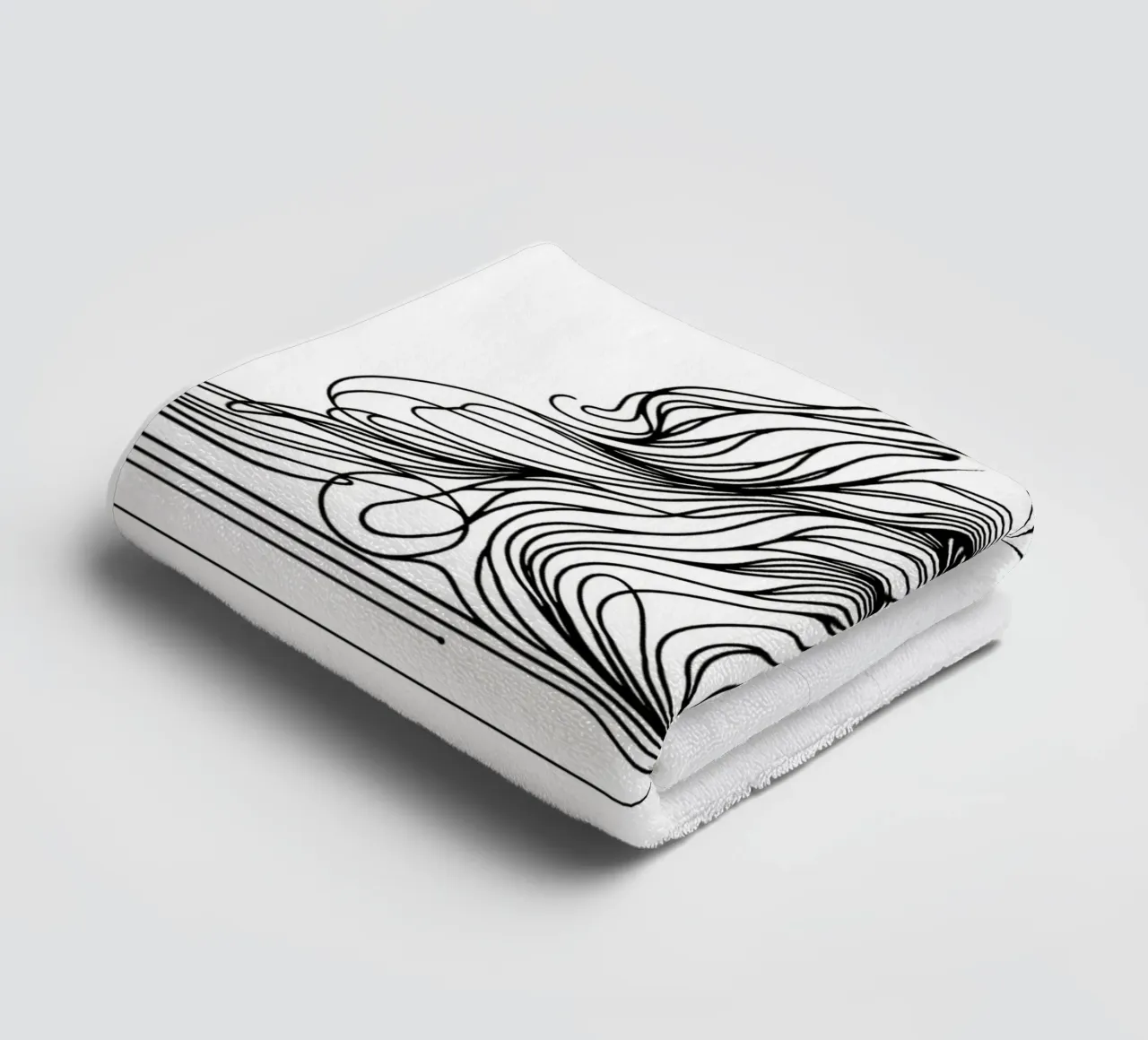 Chien pékinois Dessin au trait serviette de bain de WijdevenDesign