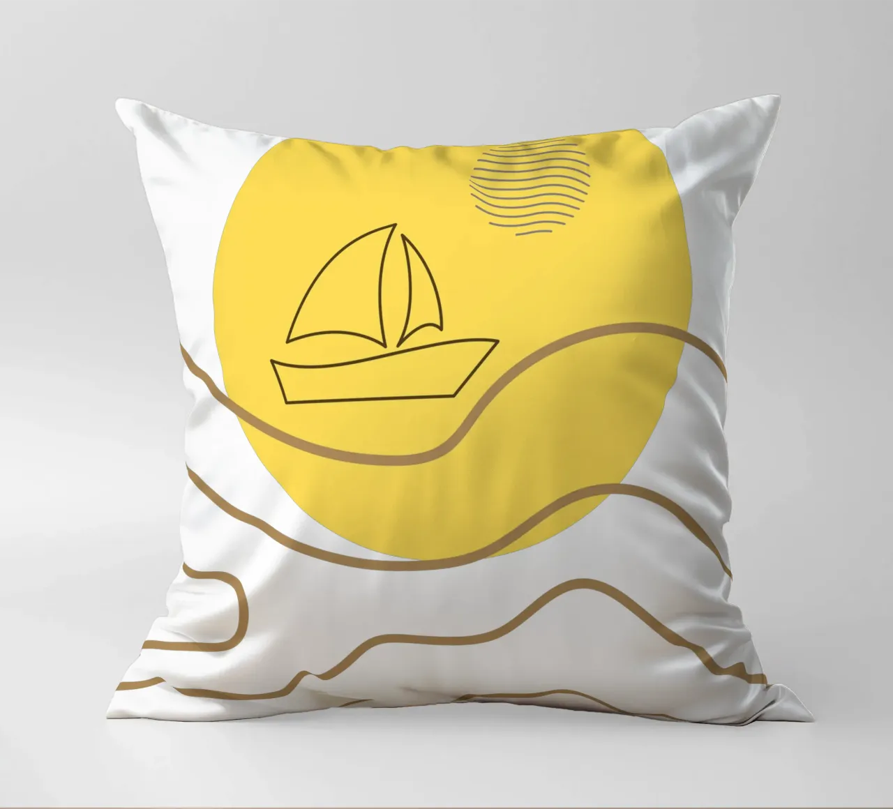 Nave nell'oceano minimalista cuscino da YSV MINIMALIST