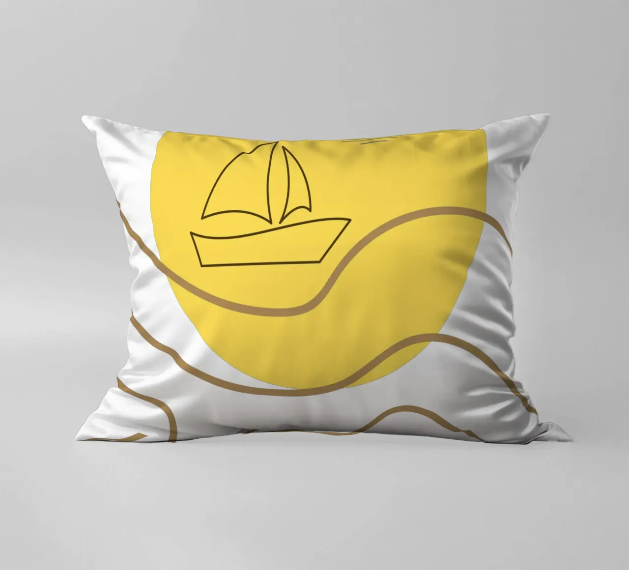 Nave nell'oceano minimalista cuscino da YSV MINIMALIST