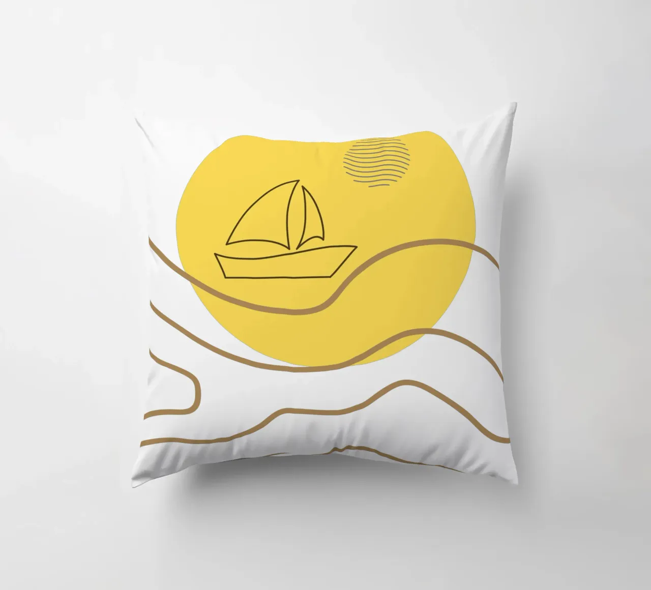 Nave nell'oceano minimalista cuscino da YSV MINIMALIST