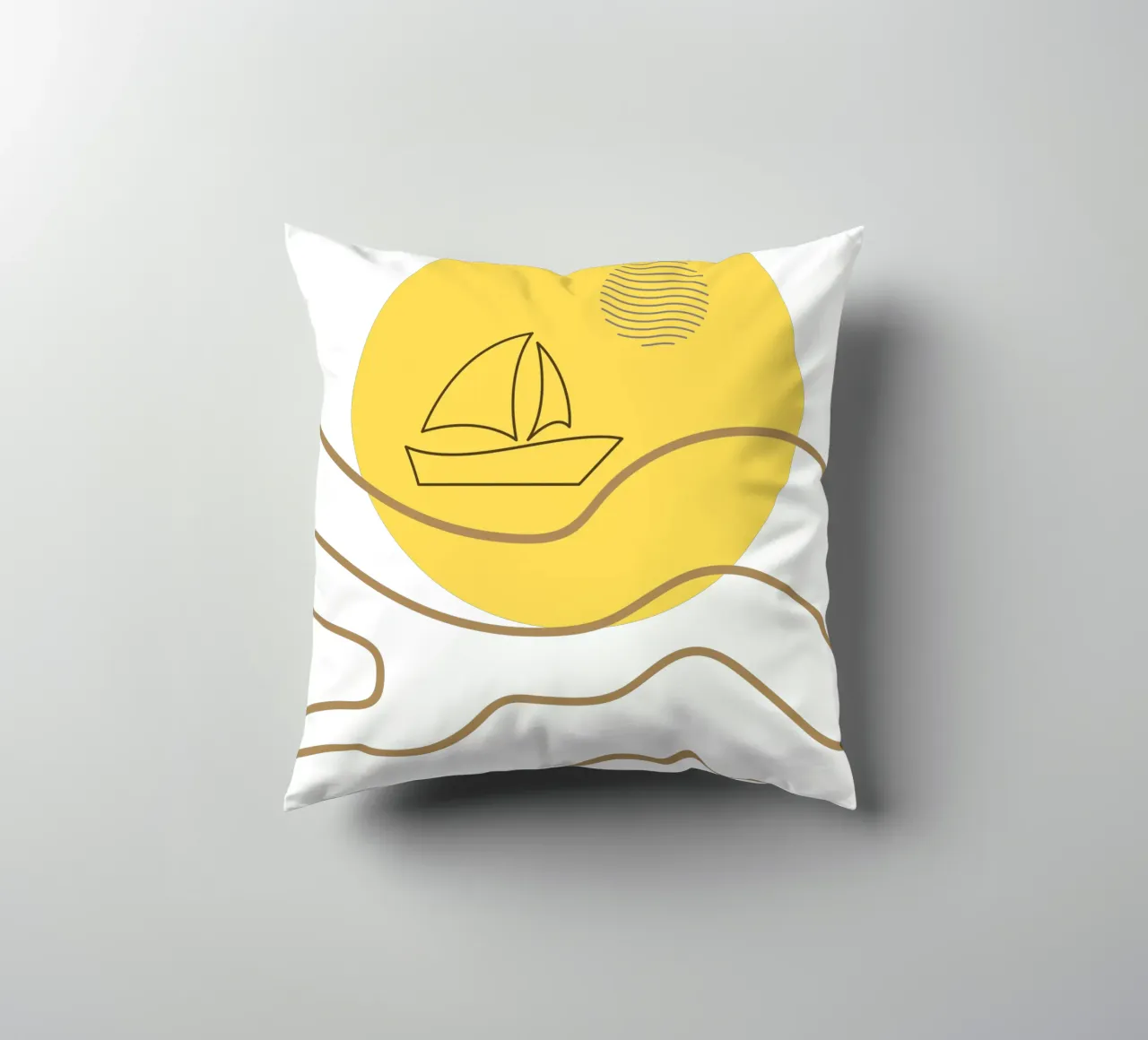 Nave nell'oceano minimalista cuscino da YSV MINIMALIST
