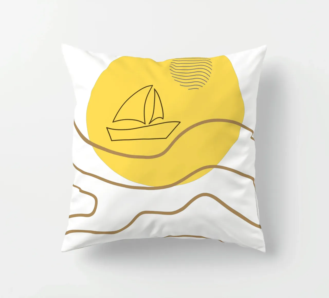 Nave nell'oceano minimalista cuscino da YSV MINIMALIST