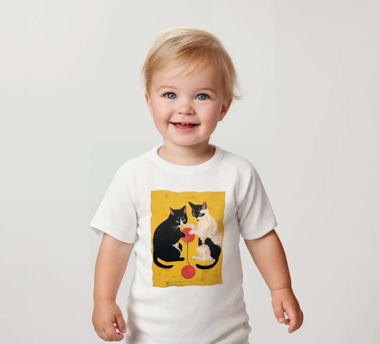 Gatti giocherelloni maglietta neonato da DaarbyN