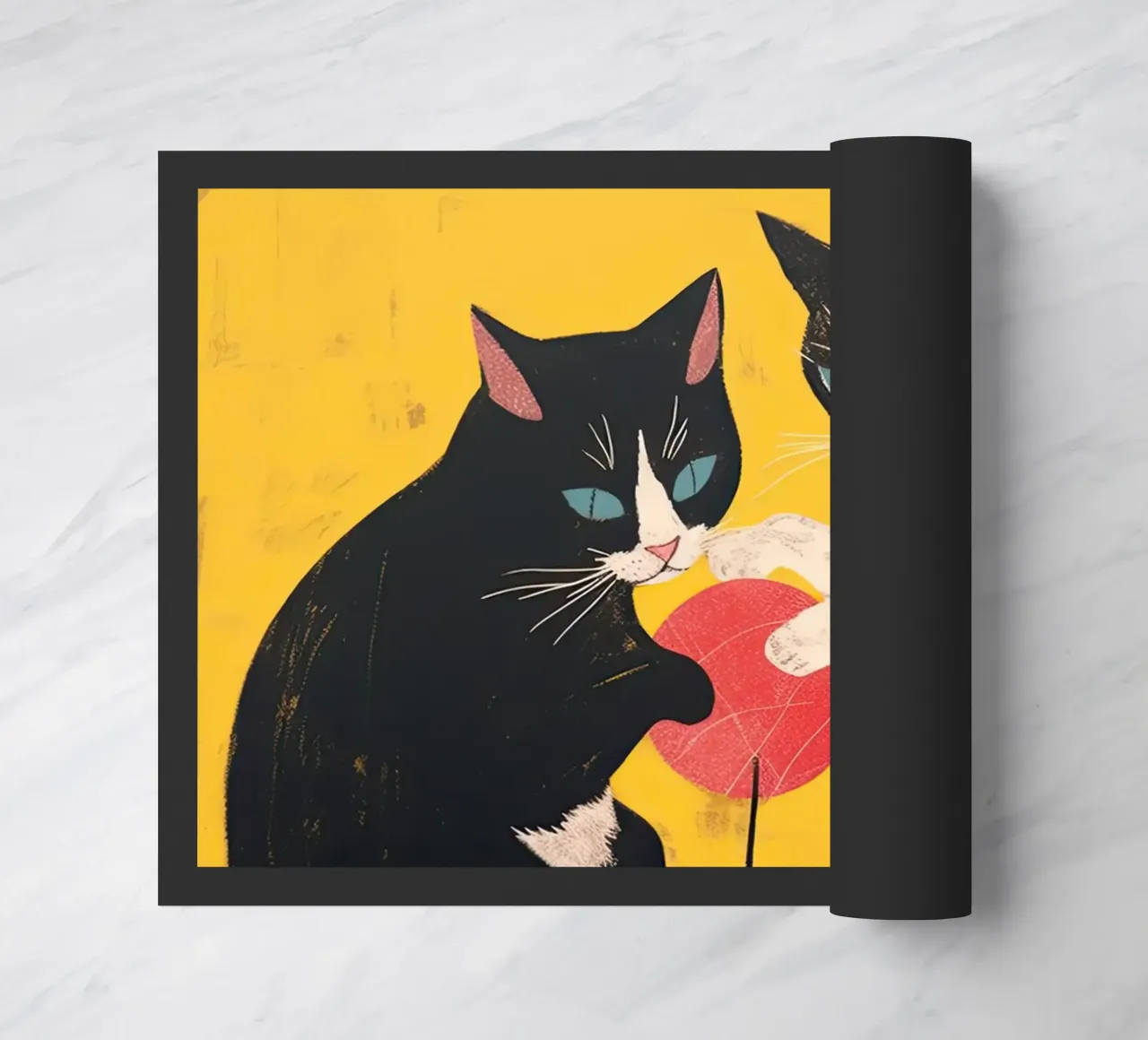 Speelse katten deurmat van DaarbyN