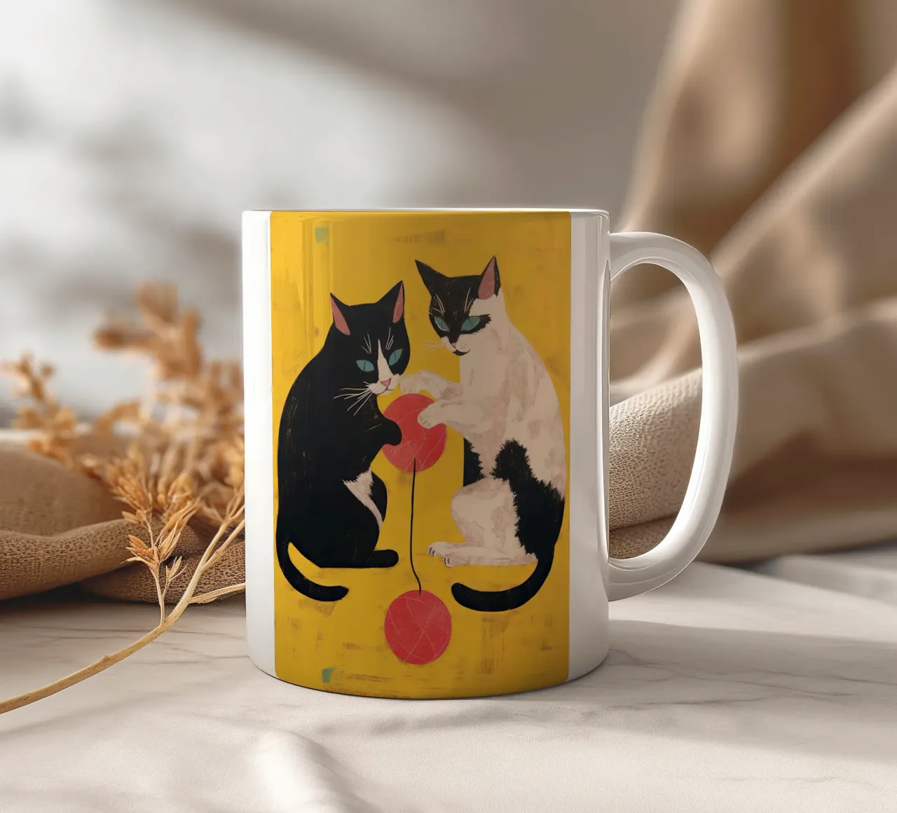 Gatti giocherelloni tazza in ceramica da DaarbyN