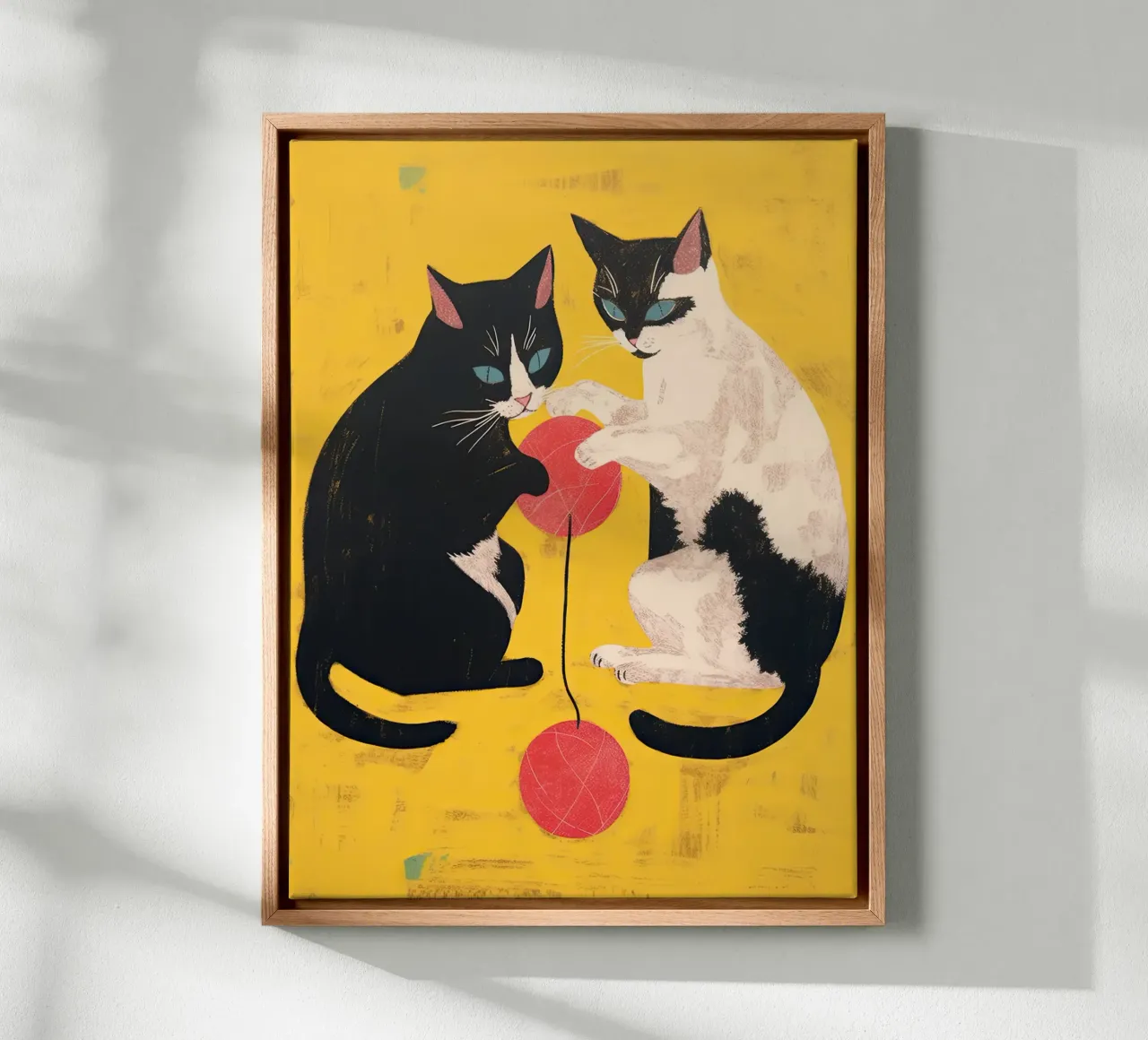 Speelse katten canvas met Baklijst van DaarbyN
