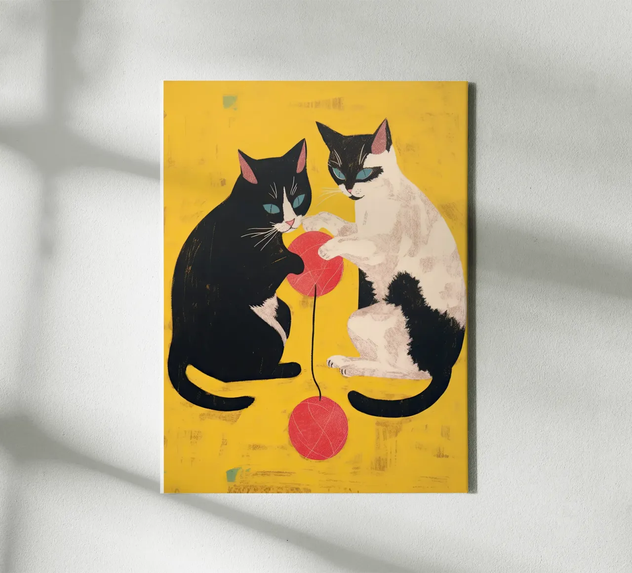 Speelse katten canvas met Baklijst van DaarbyN