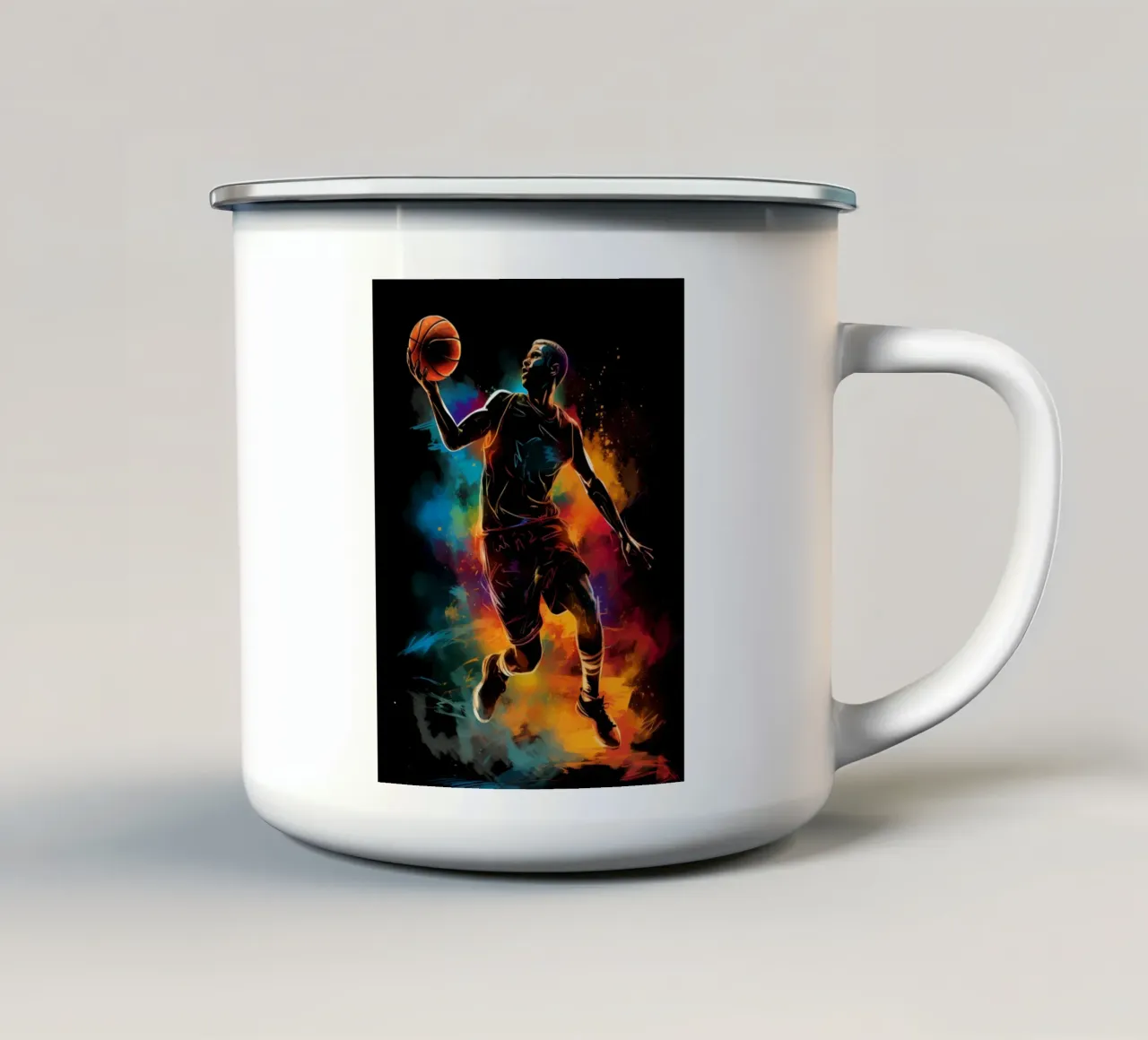 Basketball Colorful 2 tazza in smalto da Mateo