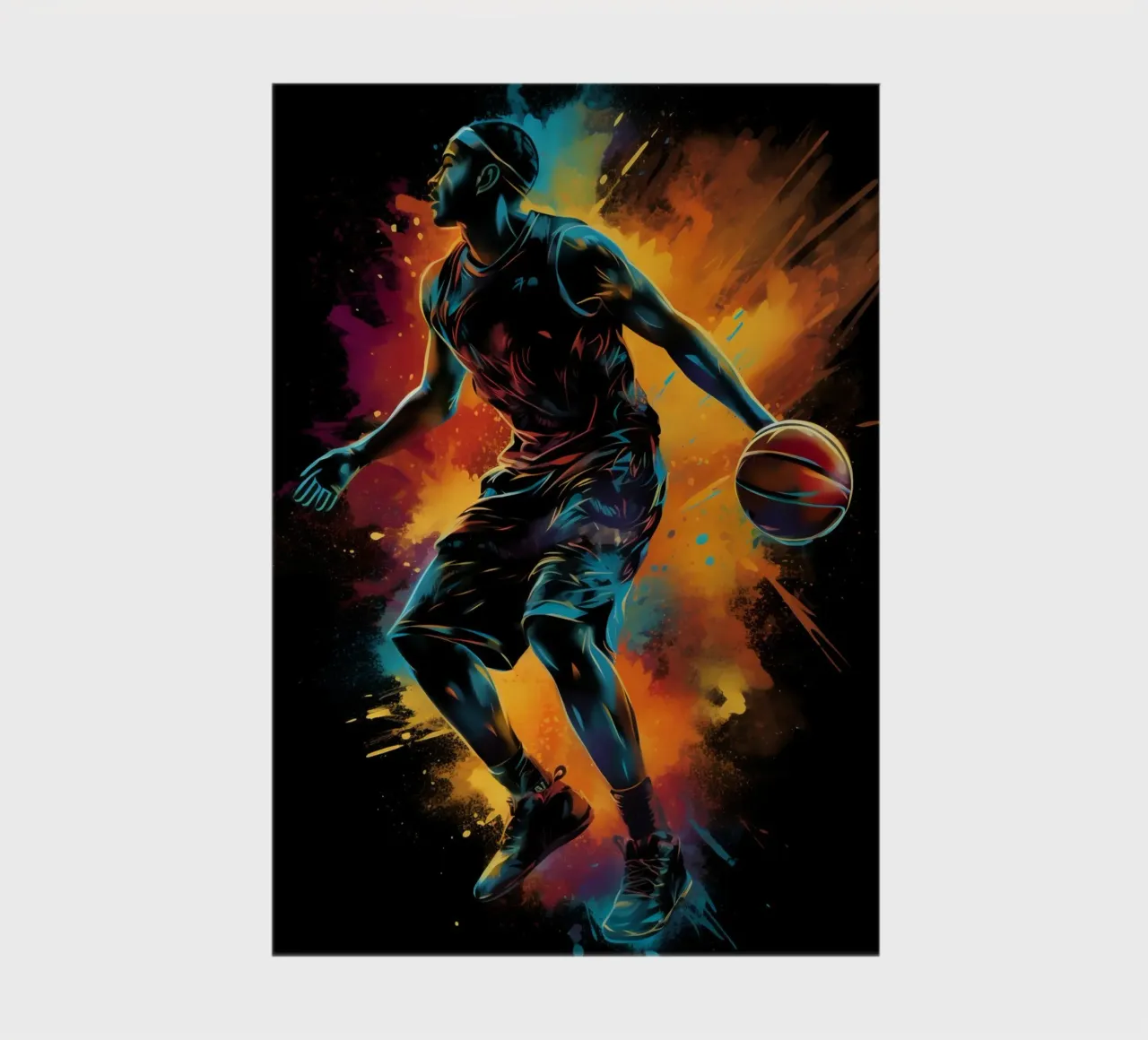 Basketball Colorful 3 notebook by Mateo