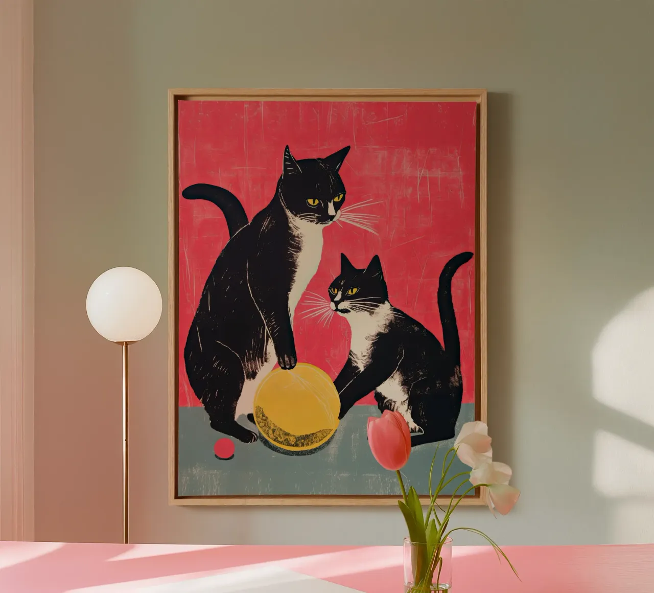 Ball Of Fun canvas with Floater frame by DaarbyN