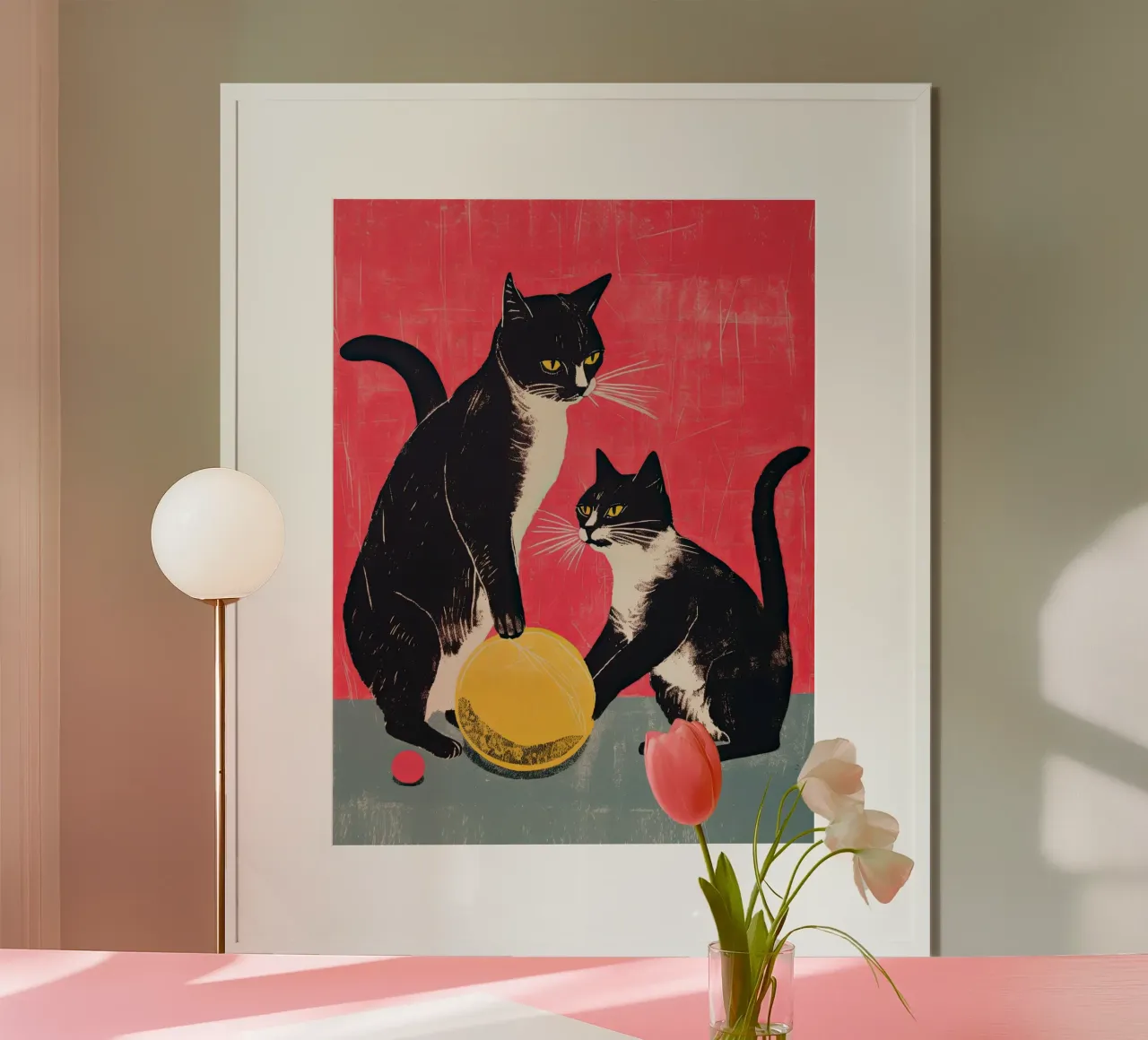 Palla di divertimento poster con telaio in legno da DaarbyN