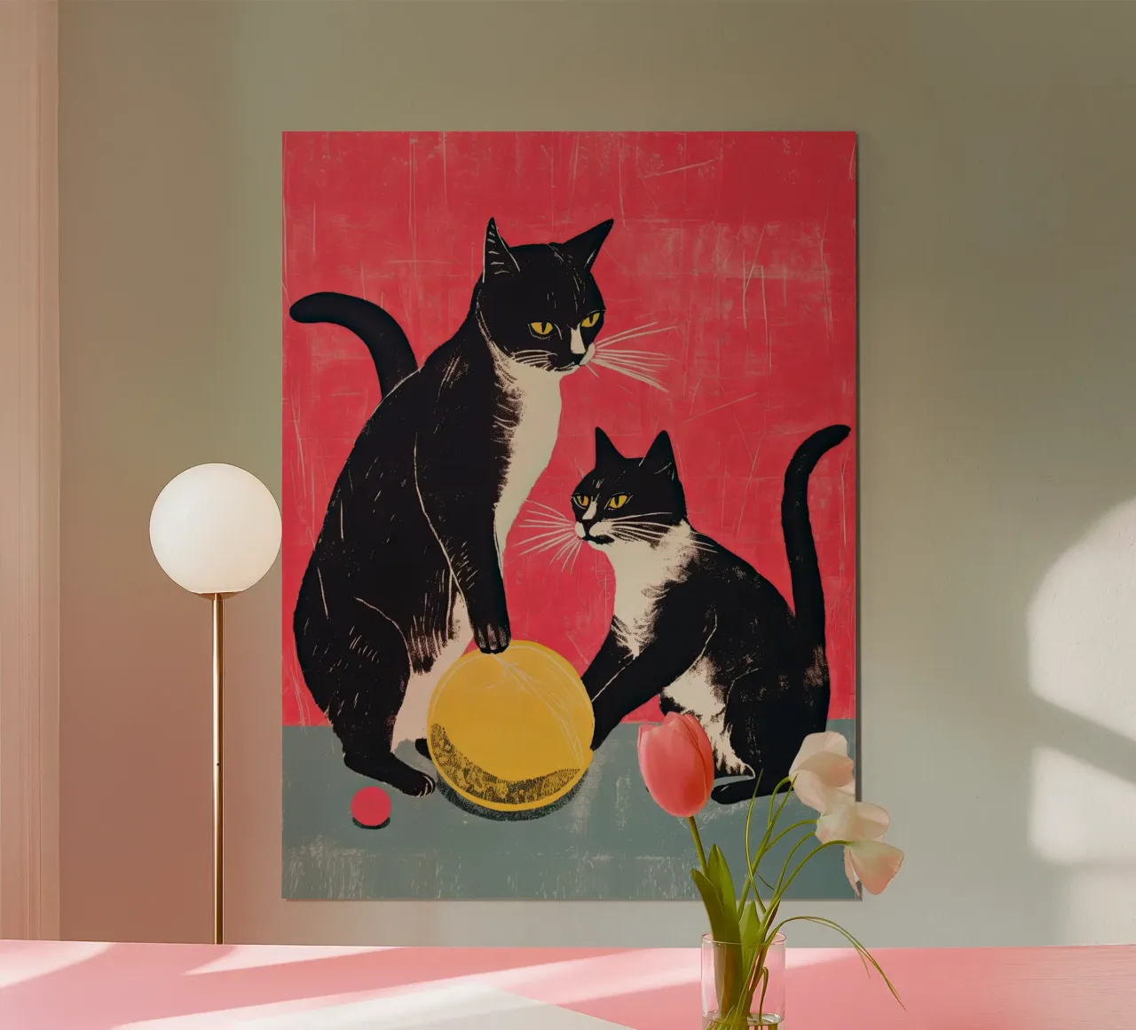 Palla di divertimento poster con telaio in legno da DaarbyN