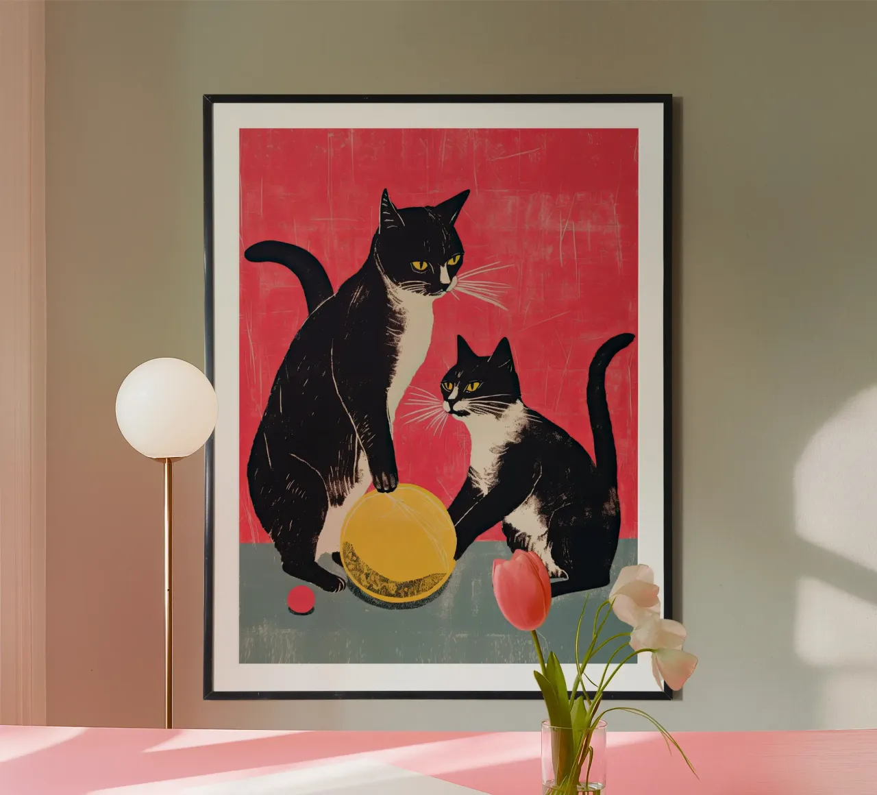 Palla di divertimento poster con telaio in legno da DaarbyN