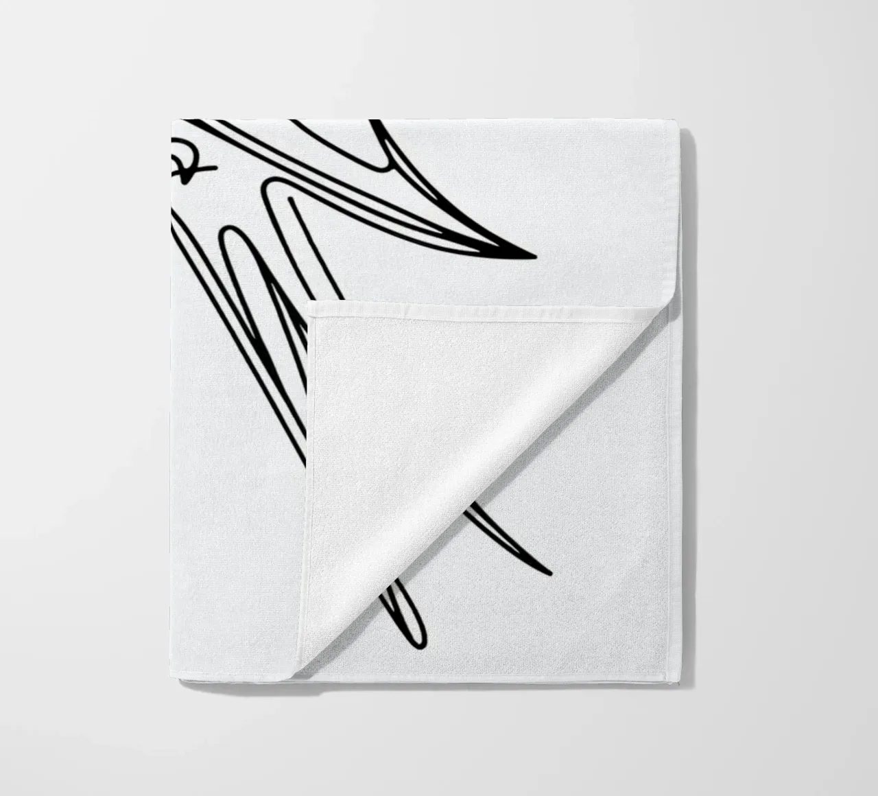 Parakeet Bird Line Art Drawing beach towel by WijdevenDesign