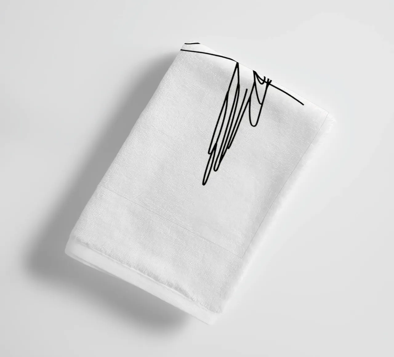 Parakeet Bird Line Art Drawing towel by WijdevenDesign