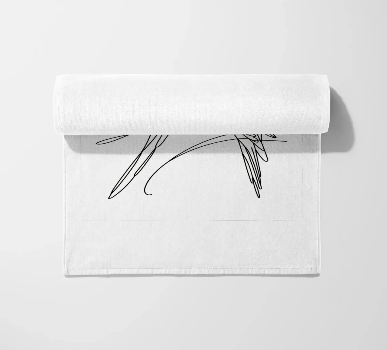 Disegno d'arte lineare di un uccello parrocchetto telo mare da WijdevenDesign