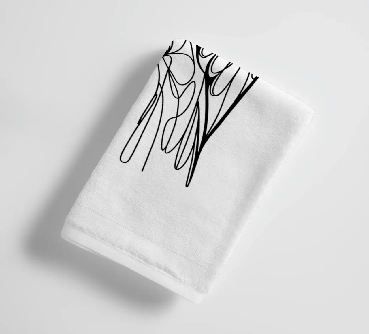 Dibujo lineal de loro toalla de baño de WijdevenDesign