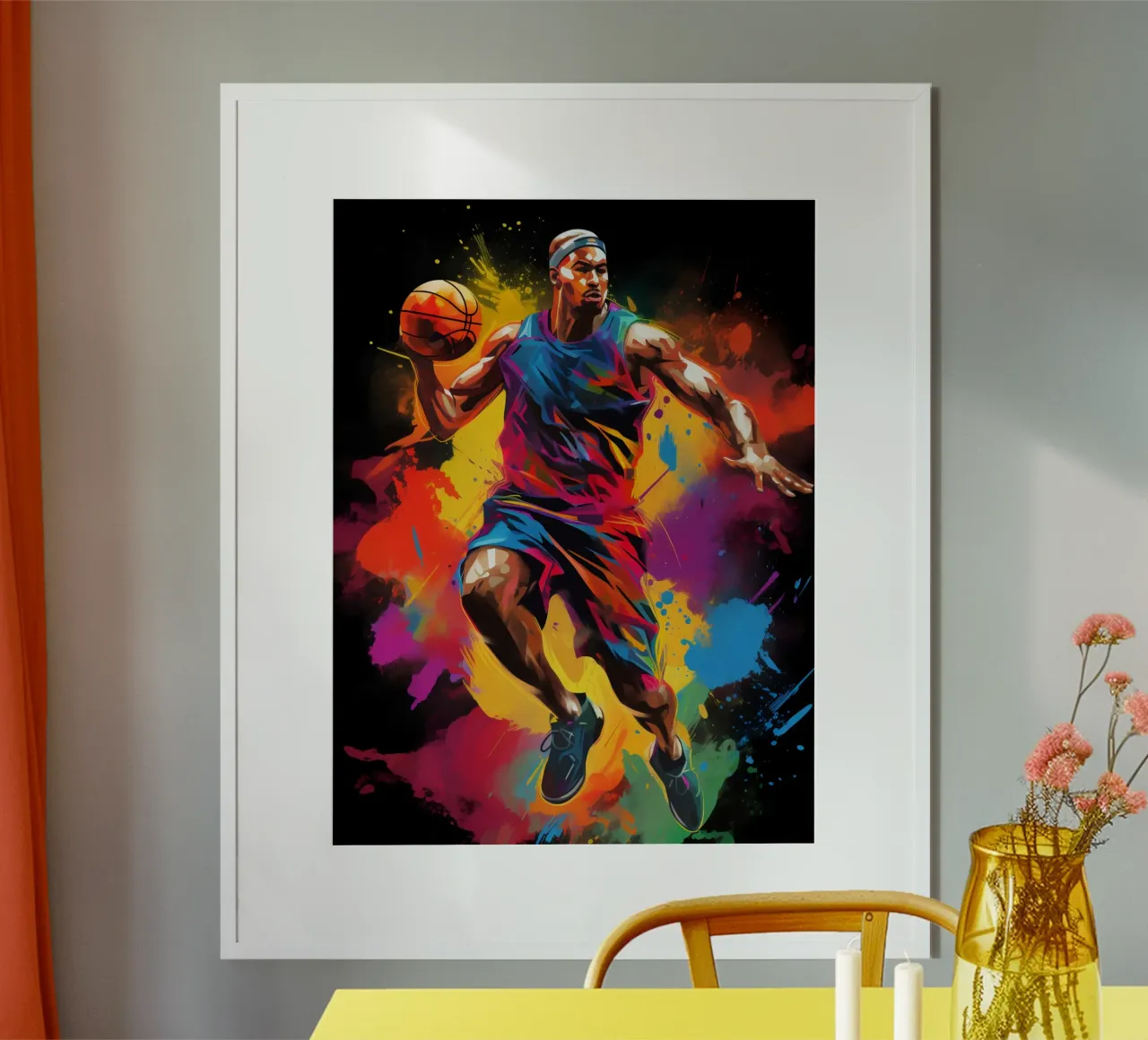 Basketball Colorful 4 poster da Mateo