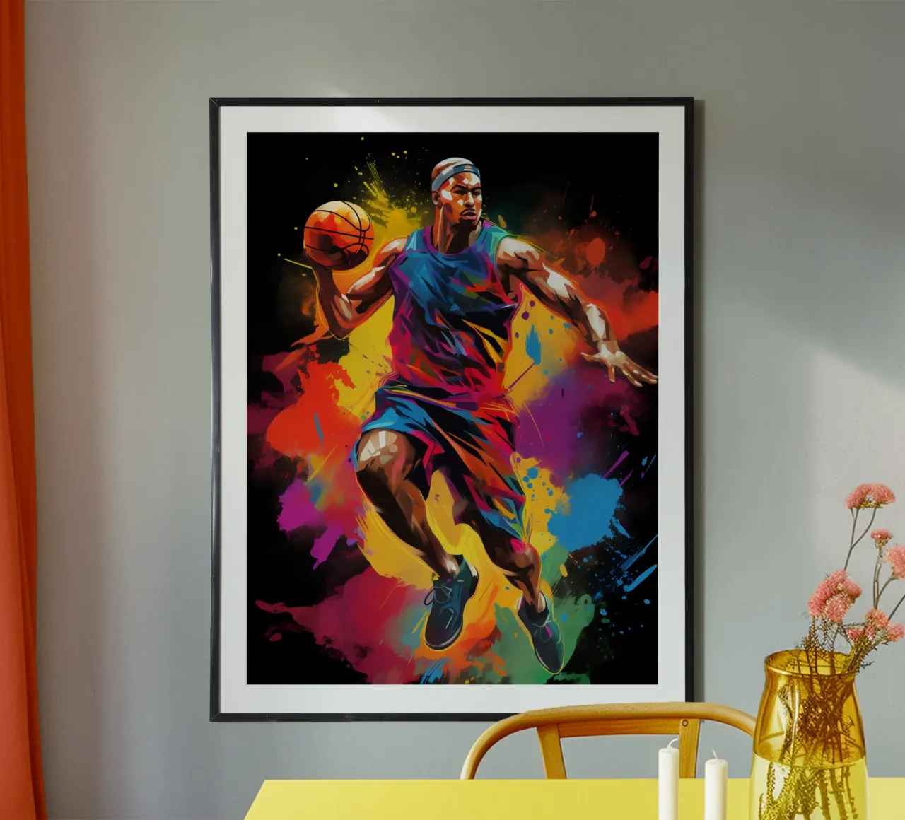 Basketball Colorful 4 poster da Mateo