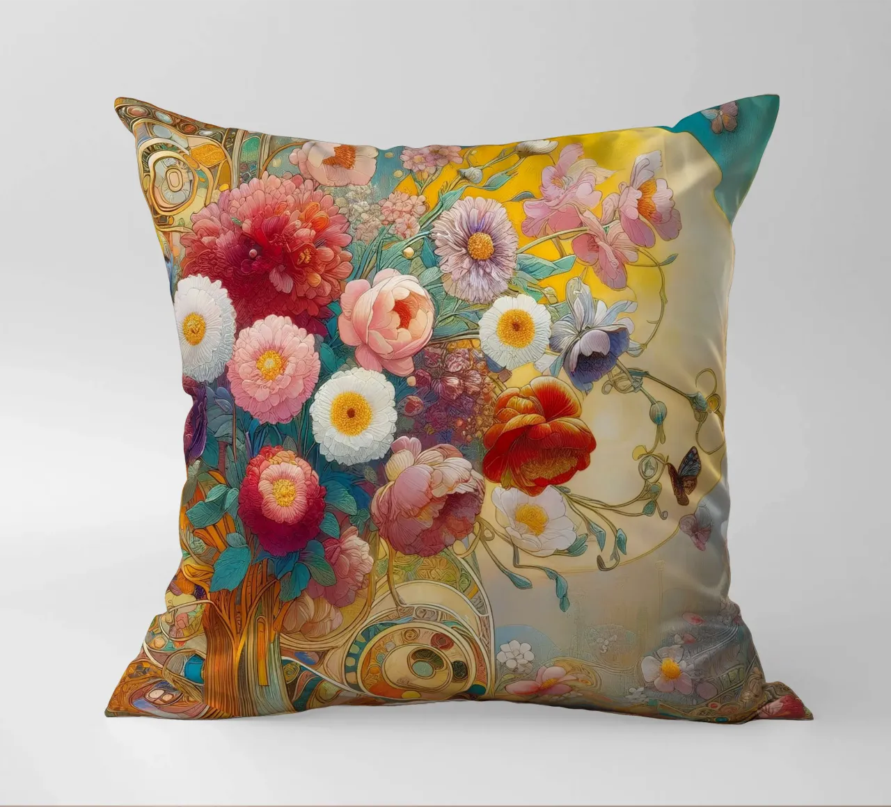 Bouquet di fiori cuscino da Art-Nouveau-Dsg