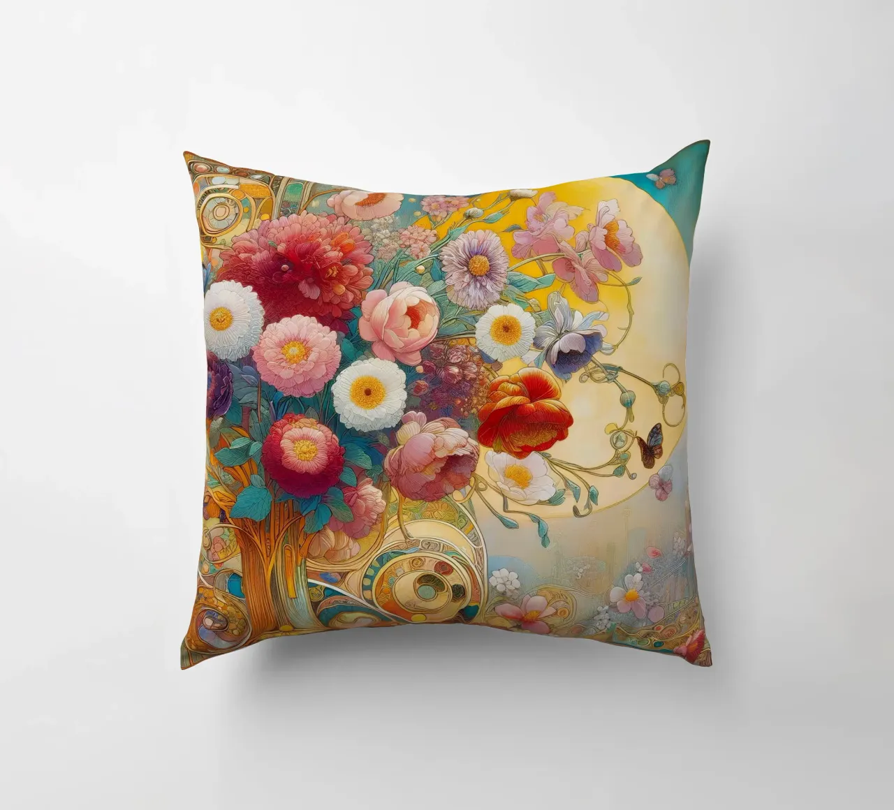 Bouquet di fiori cuscino da Art-Nouveau-Dsg