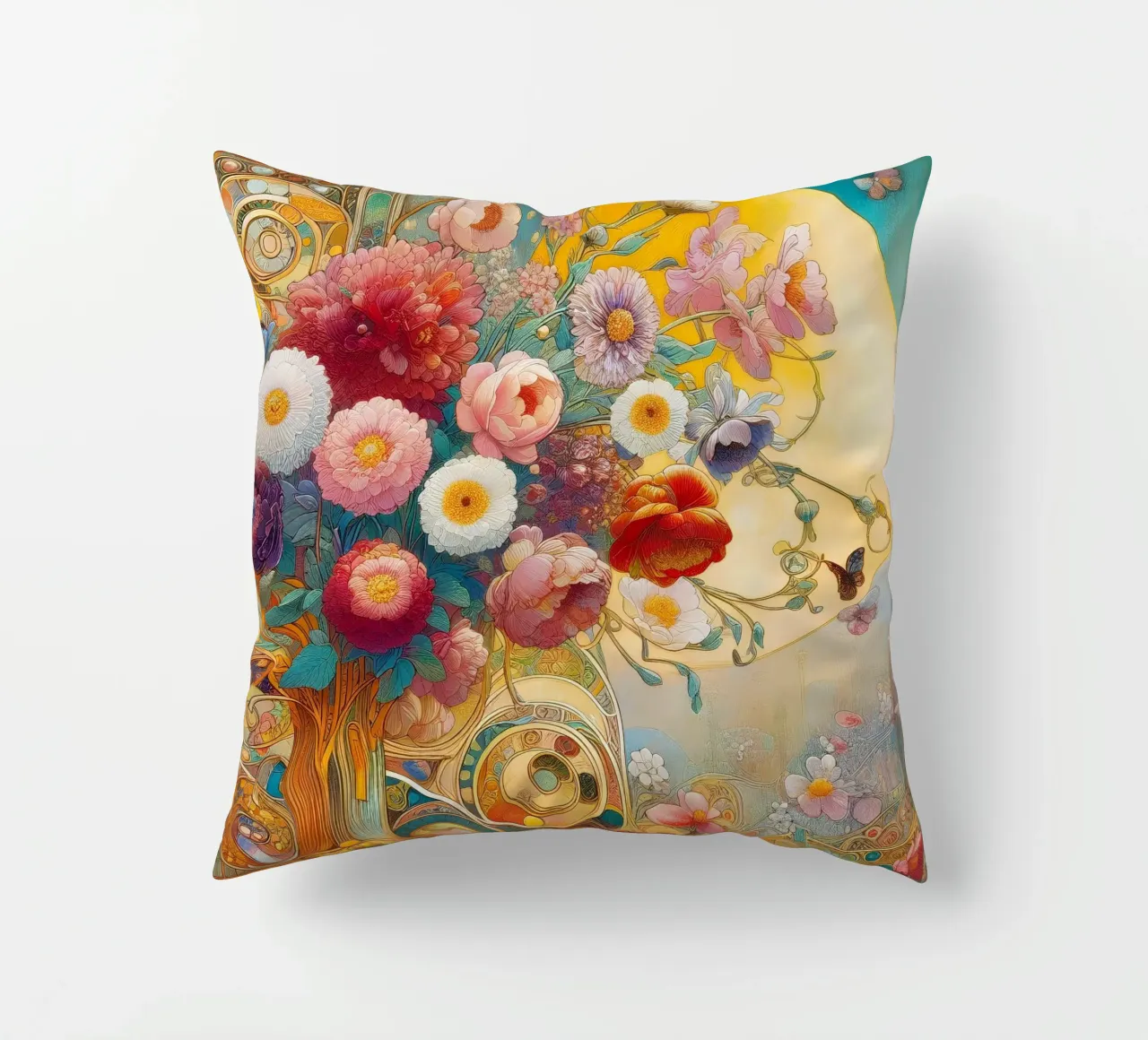 Bouquet di fiori cuscino da Art-Nouveau-Dsg