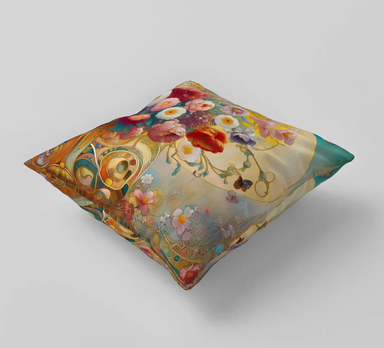 Bouquet di fiori cuscino da Art-Nouveau-Dsg
