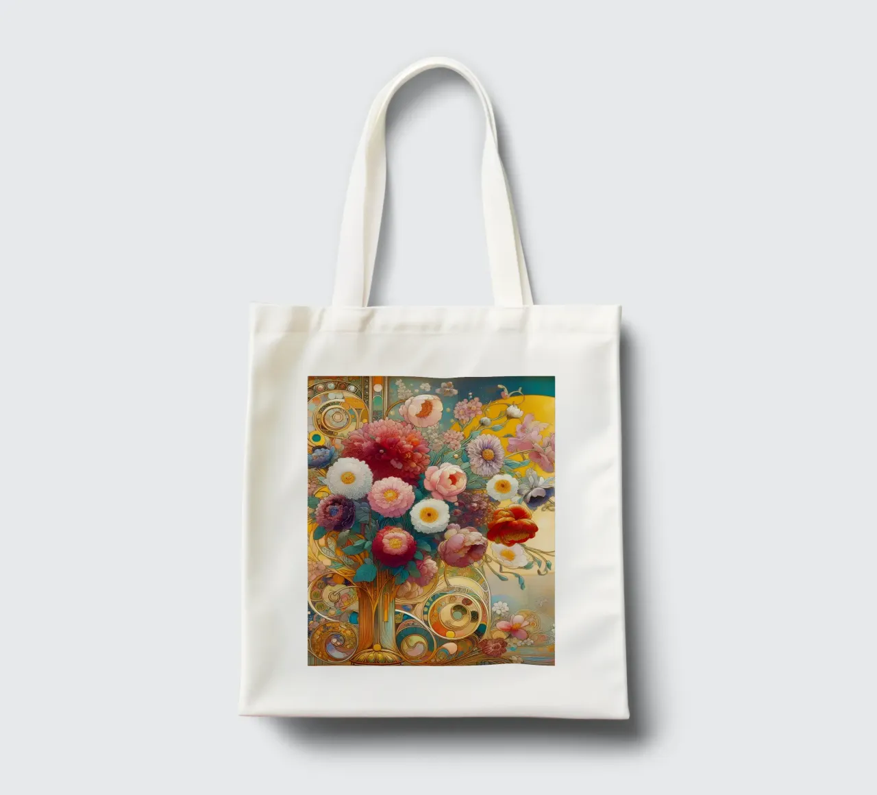 Bouquet di fiori borsa in juta da Art-Nouveau-Dsg
