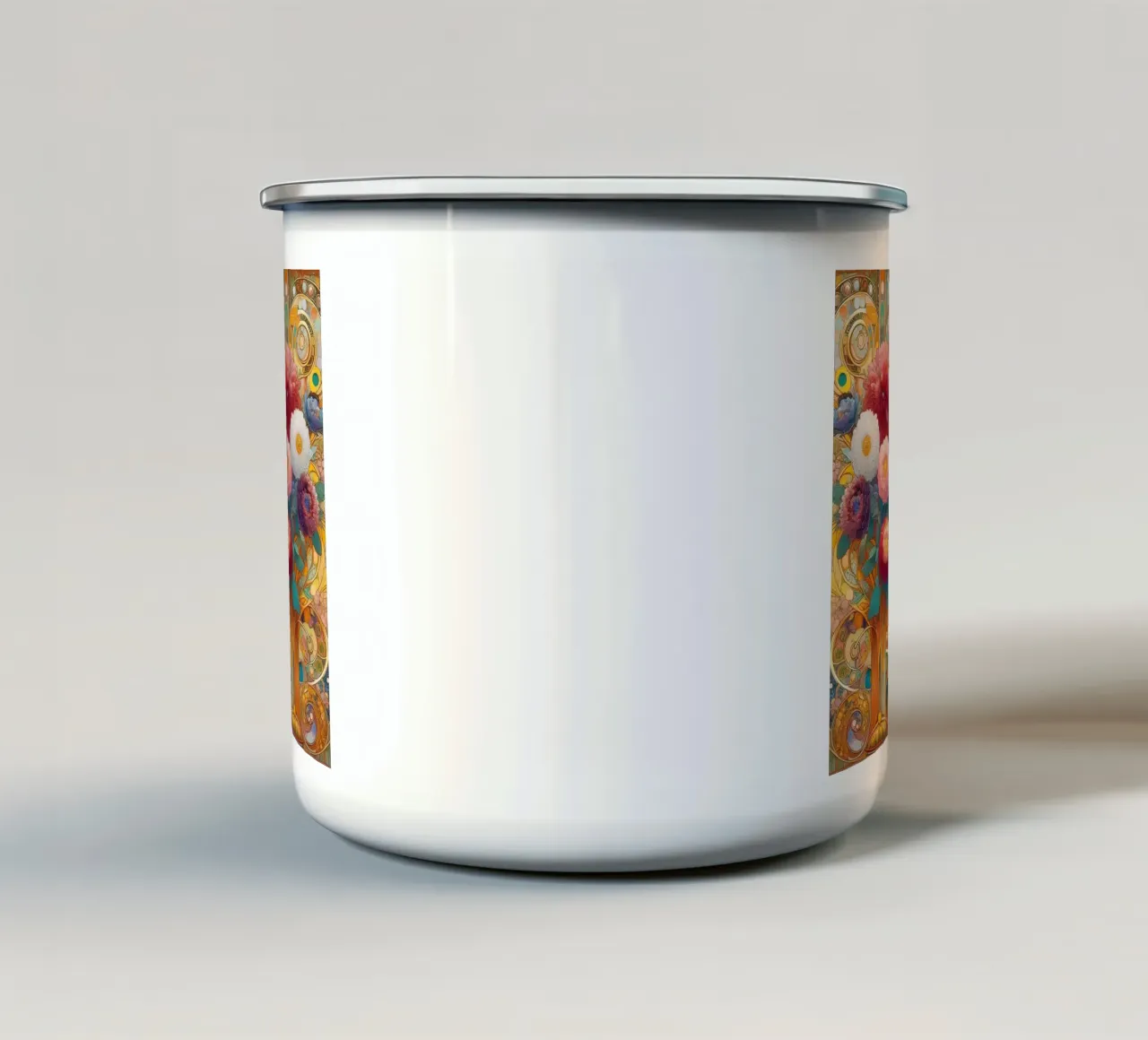 Bouquet di fiori tazza in smalto da Art-Nouveau-Dsg