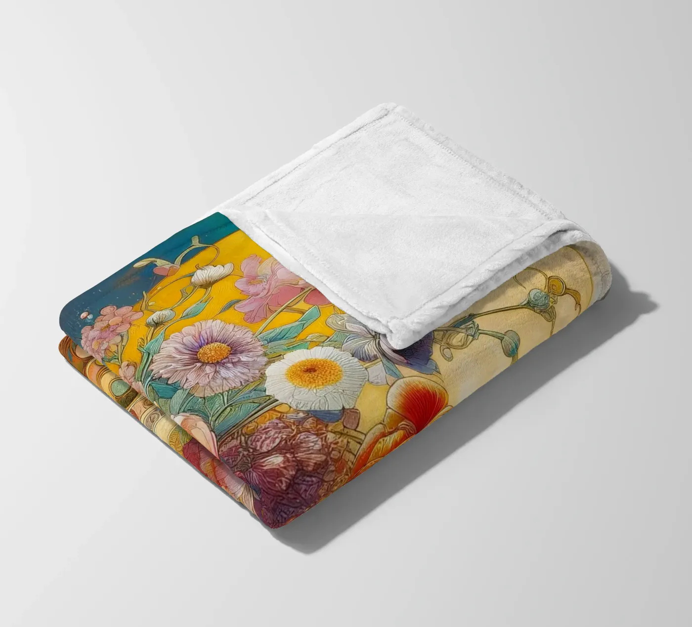 Blumenstrauß Fleecedecke von Art-Nouveau-Dsg