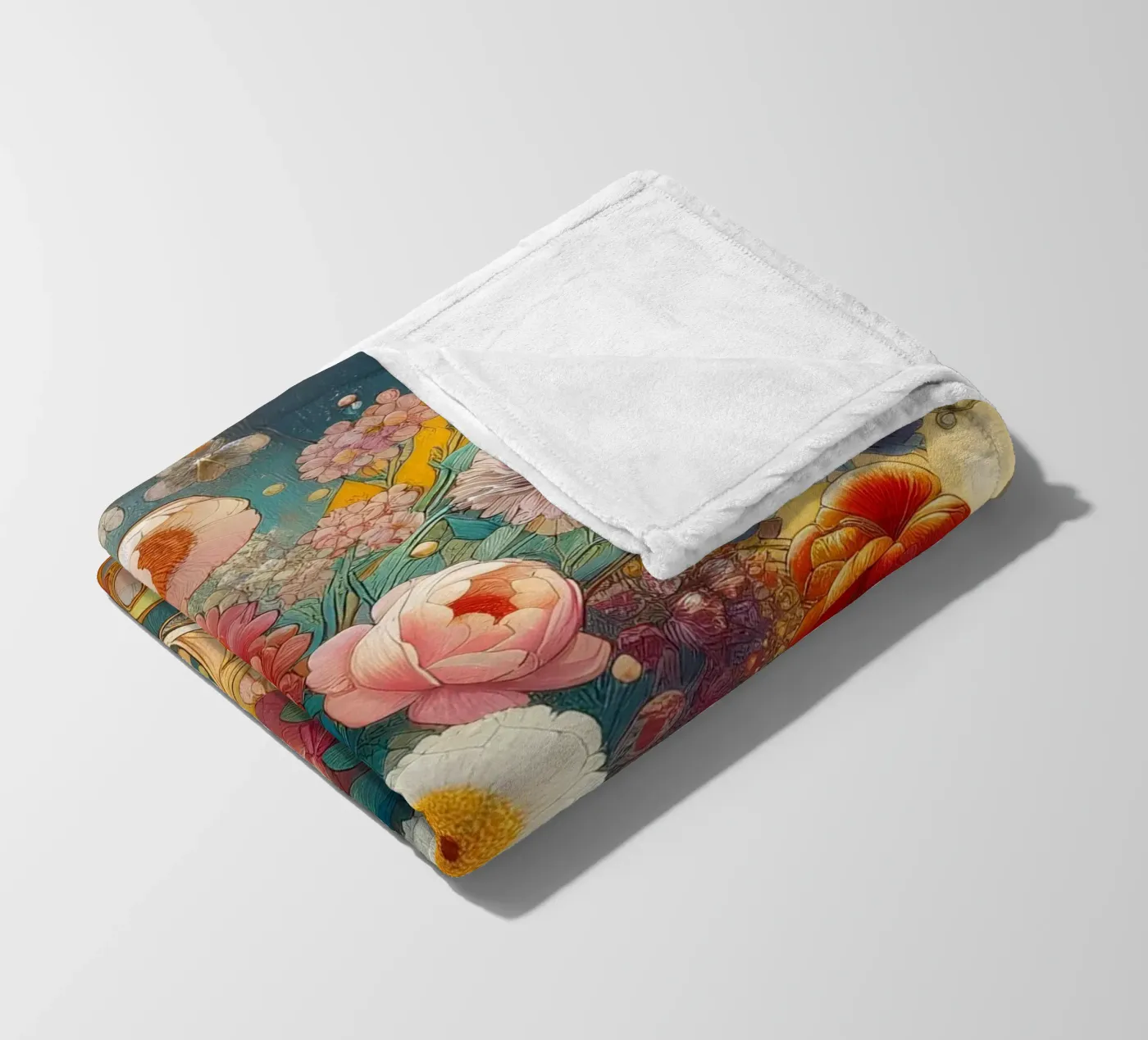 Blumenstrauß Fleecedecke von Art-Nouveau-Dsg