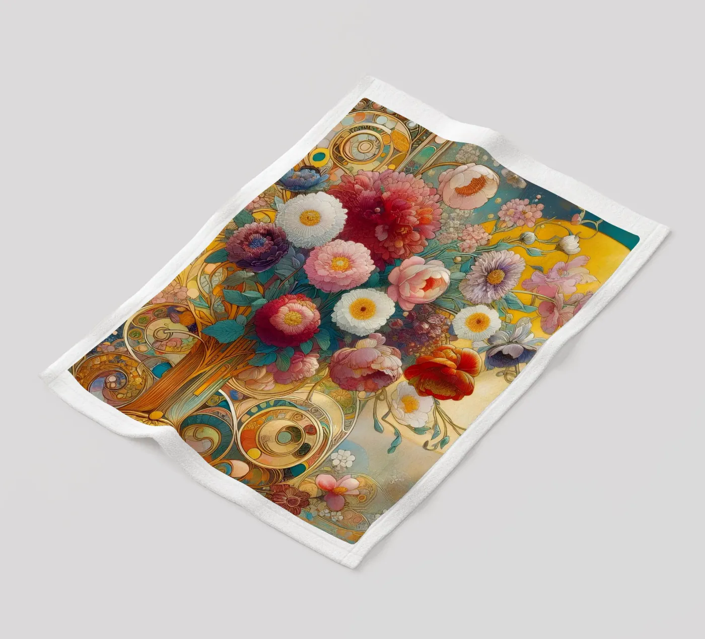 Blumenstrauß Fleecedecke von Art-Nouveau-Dsg