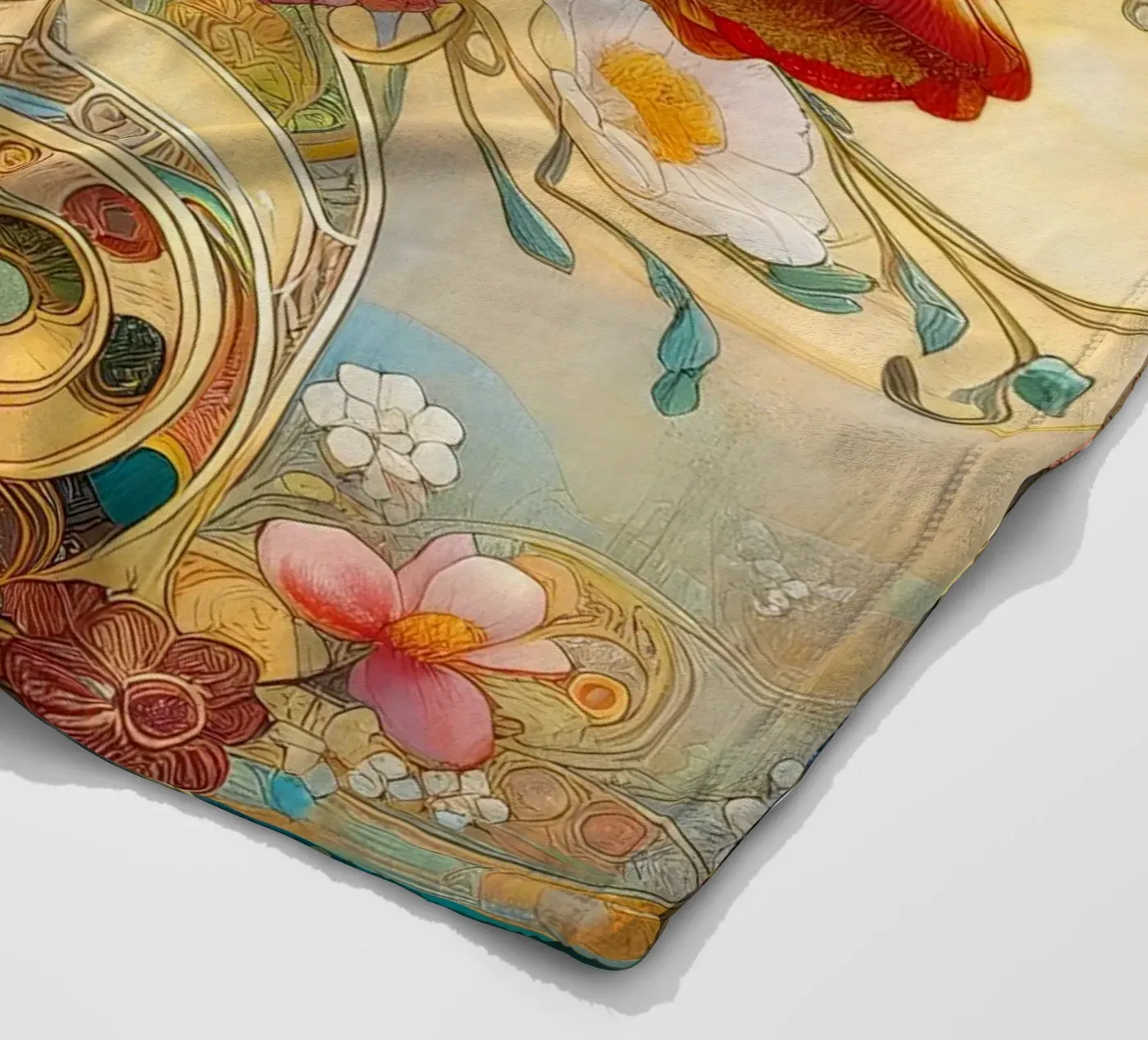 Blumenstrauß Fleecedecke von Art-Nouveau-Dsg