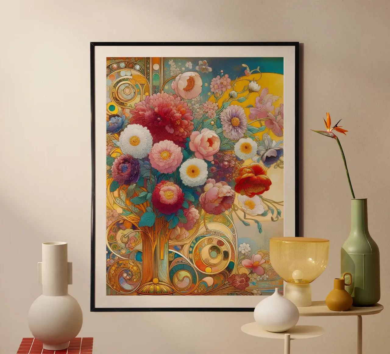 Bouquet di fiori poster da Art-Nouveau-Dsg